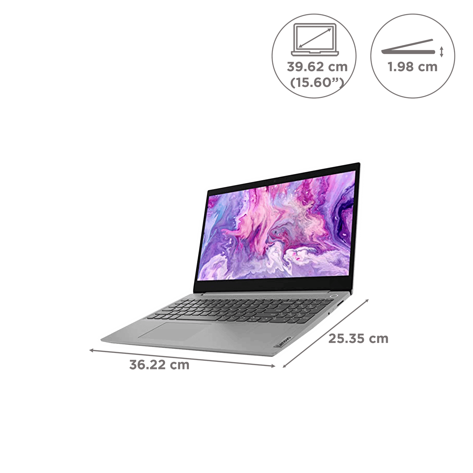 Lenovo IdeaPad Slim 3 Intel Celeron 4th Gen (15.6 inch, 8GB, 256GB, Windows 11, MS Office 2021, Intel UHD Graphics, HD Display, Platinum Grey, 81WQ00NXIN)_2