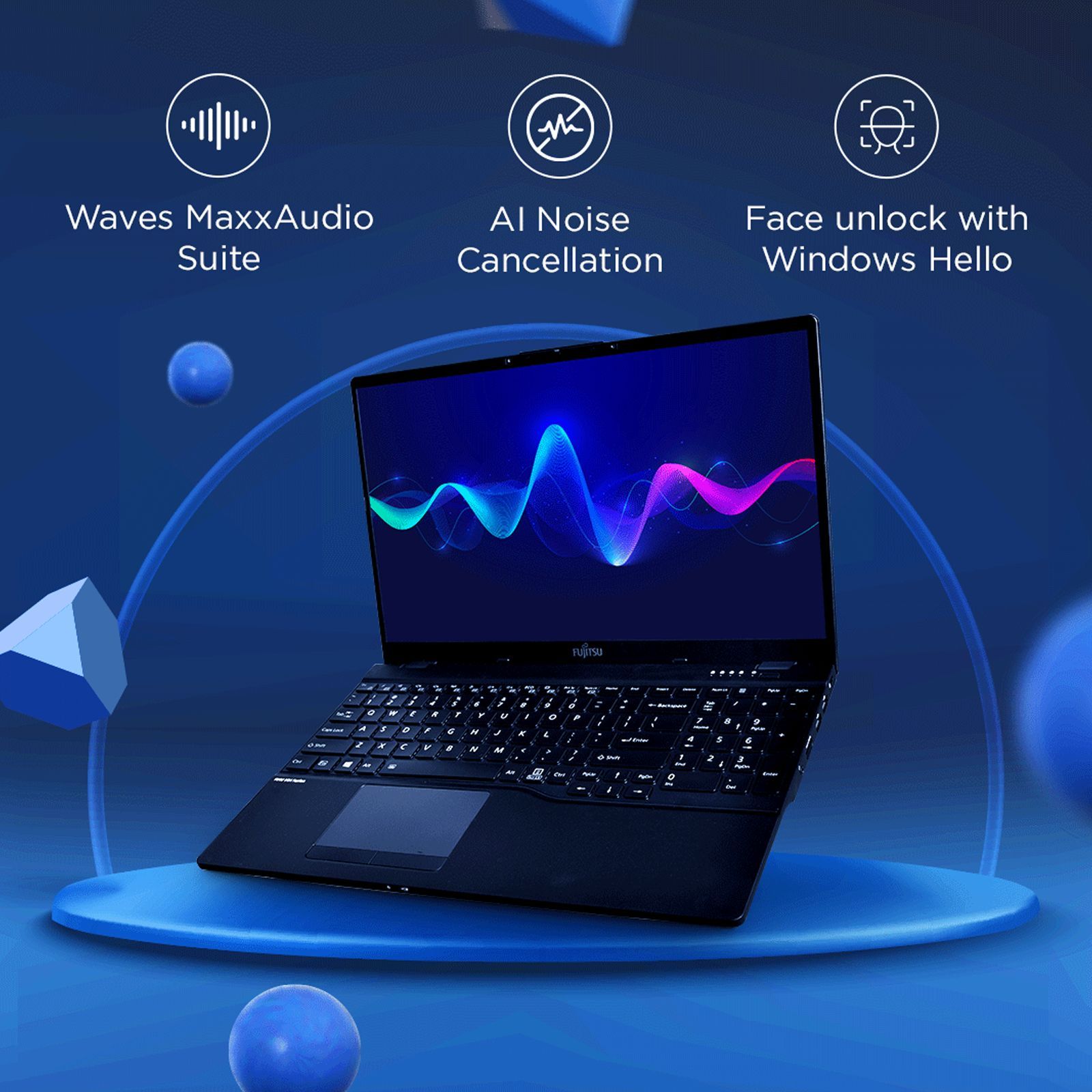 FUJITSU FMV MH AMD Ryzen 7 Zen 3 (15.6 inch, 16GB, 512GB, Windows 11 Home, AMD APU, LED Display, Black, 4ZR1K10326)_4