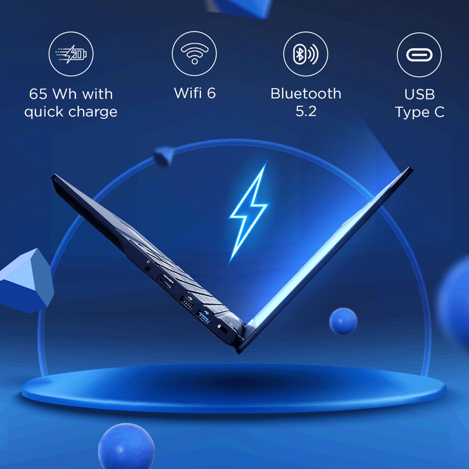 FUJITSU FMV MH AMD Ryzen 7 Zen 3 (15.6 inch, 16GB, 512GB, Windows 11 Home, AMD APU, LED Display, Black, 4ZR1K10326)_5