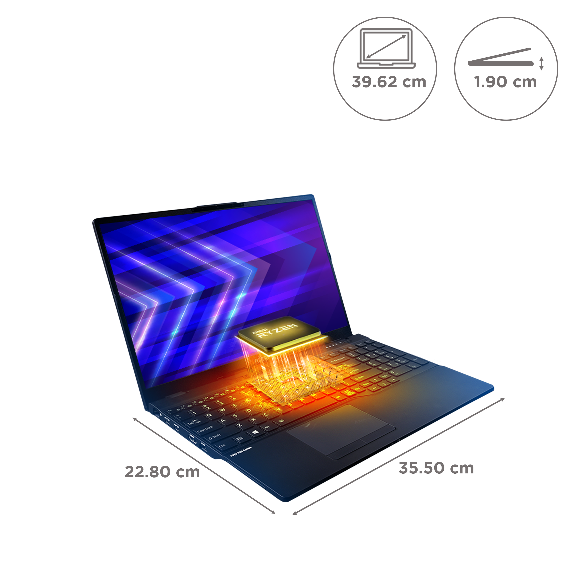 FUJITSU FMV MH AMD Ryzen 7 Zen 3 (15.6 inch, 16GB, 512GB, Windows 11 Home, AMD APU, LED Display, Black, 4ZR1K10326)_2