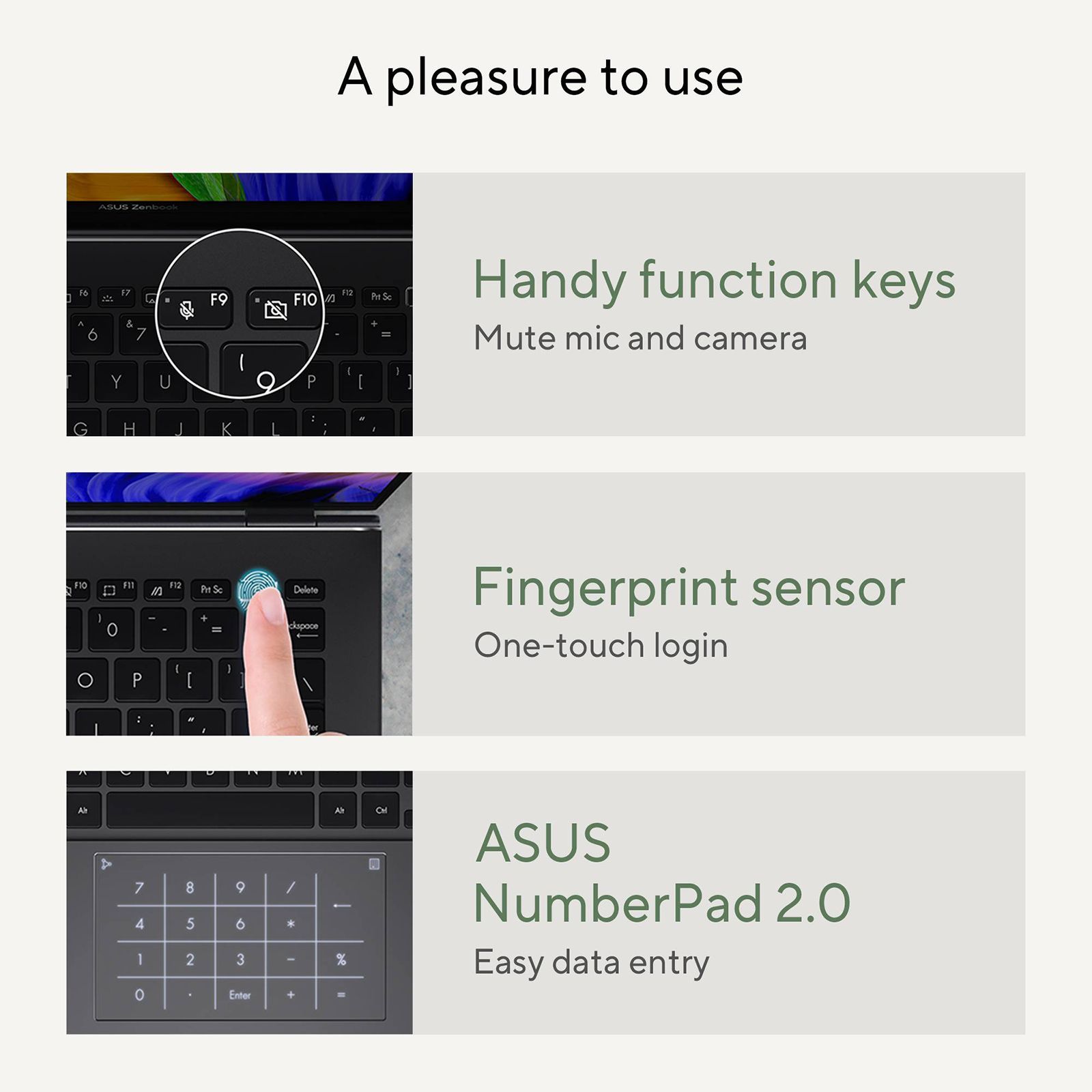 ASUS Zenbook AMD Ryzen 7 (14 inch, 16GB, 512GB, Windows 11 Home, MS Office 2021, AMD Radeon Graphics, OLED Display, Jade Black, UM3402YA-KM741WS)_17