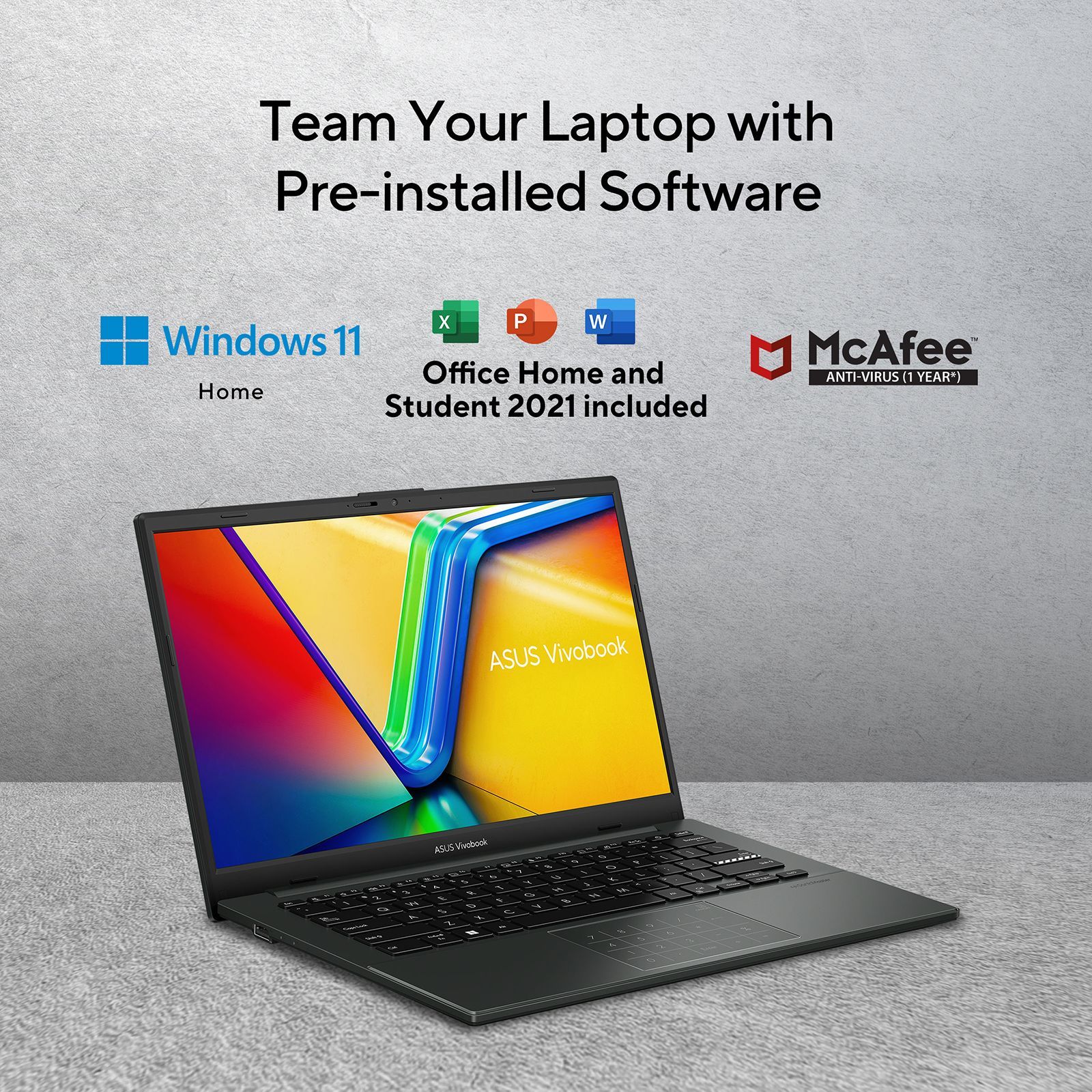 ASUS E1404FA AMD Ryzen 3 Laptop (8GB, 512GB SSD, Windows 11 Home, 14 inch FHD Display, MS Office 2021, Mixed Black, 1.38Kg) ASUS E1404FA AMD Ryzen 3 Laptop (8GB, 512GB SSD, Windows 11 Home, 14 inch FHD Display, MS Office 2021, Mixed Black, 1.38Kg)_11