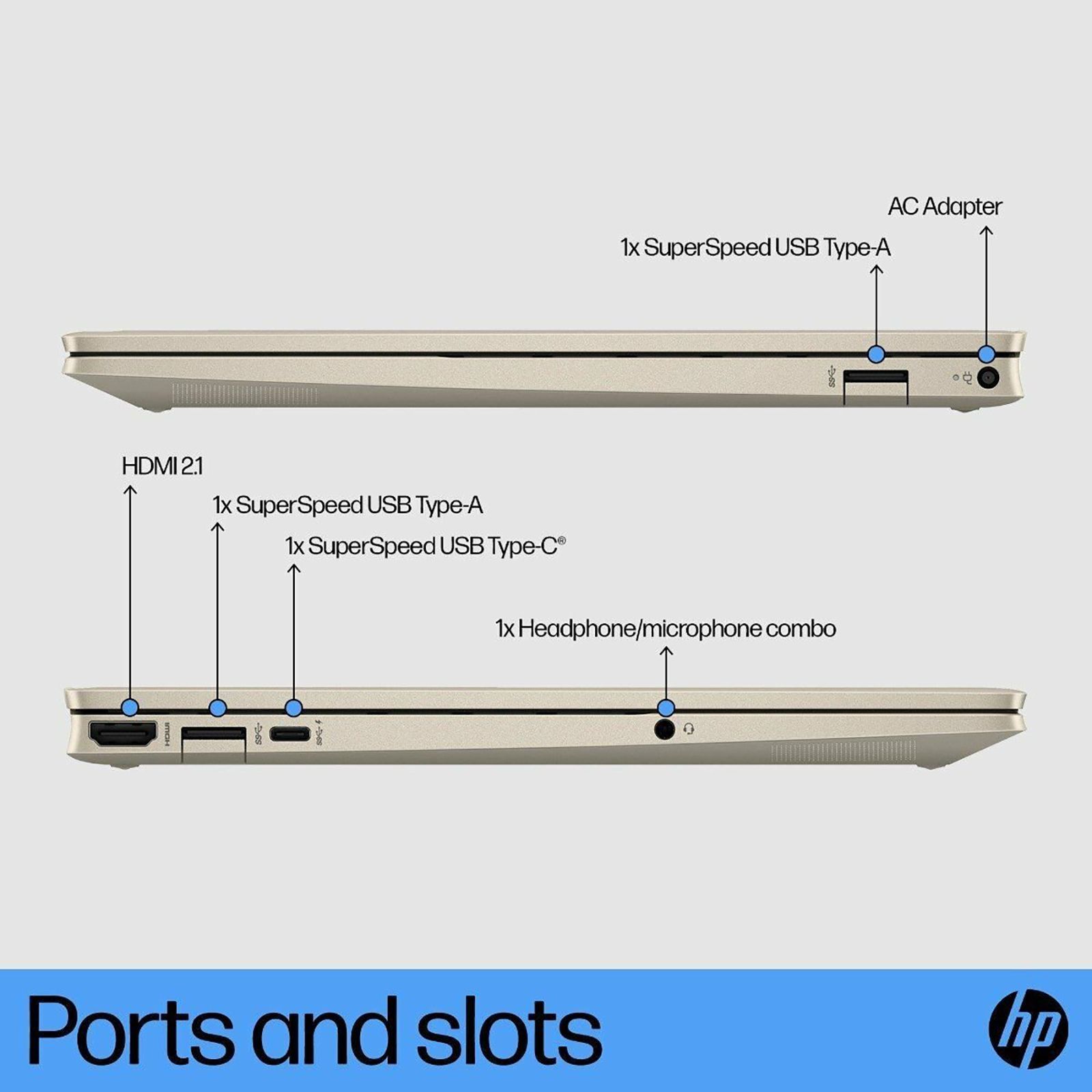 HP Pavilion Aero BE2055AU AMD Ryzen 5 (13.3 inch, 16GB, 512GB, Windows 11 Home, MS Office 2021, AMD Radeon, WUXGA IPS Display, Warm Gold, SM-A346ELVEINS)_11