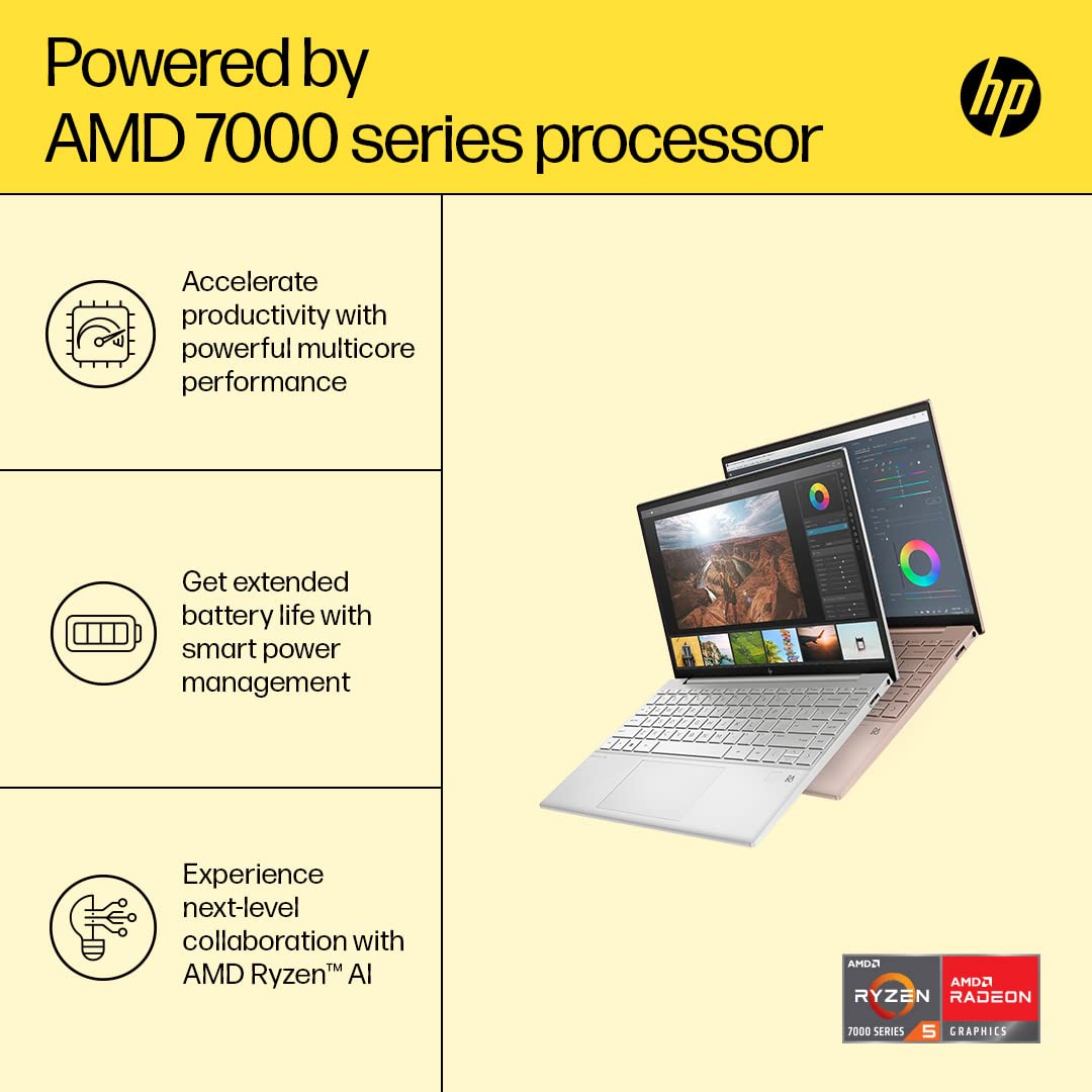 HP Pavilion Aero BE2056AU AMD Ryzen 5 (13.3 inch, 16GB, 512GB, Windows 11 Home, MS Office 2021, AMD Radeon, WUXGA IPS Display, Pale Rose Gold, SM-A346ELVEINS)_10