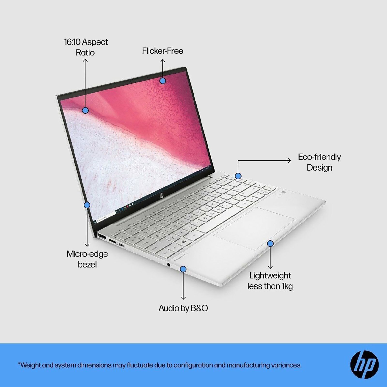 HP Pavilion Aero BE2057AU AMD Ryzen 5 (13.3 inch, 16GB, 512GB, Windows 11 Home, MS Office 2021, AMD Radeon, WUXGA IPS Display, Natural Silver, SM-A346ELVEINS)_8