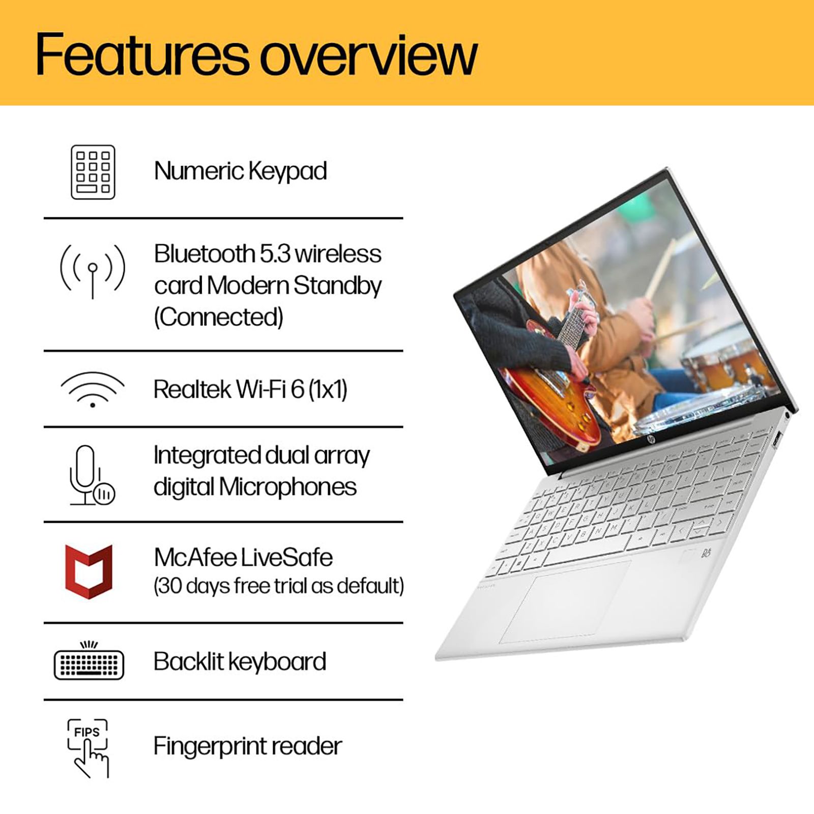 HP Pavilion Aero BE2048AU AMD Ryzen 7 (13.3 inch, 16GB, 1TB, Windows 11 Home, MS Office 2021, AMD Radeon, WUXGA IPS Display, Natural Silver, SM-A346ELVEINS)_10