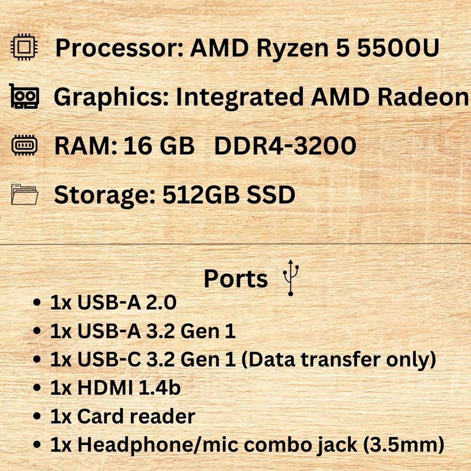 Lenovo IdeaPad 3 15ALC6 AMD Ryzen 5 (15.6 inch, 16GB, 512GB, Windows 11 Home, MS Office 2021, AMD Radeon, Full HD IPS Display, Arctic Grey, 82KU0238IN)_12