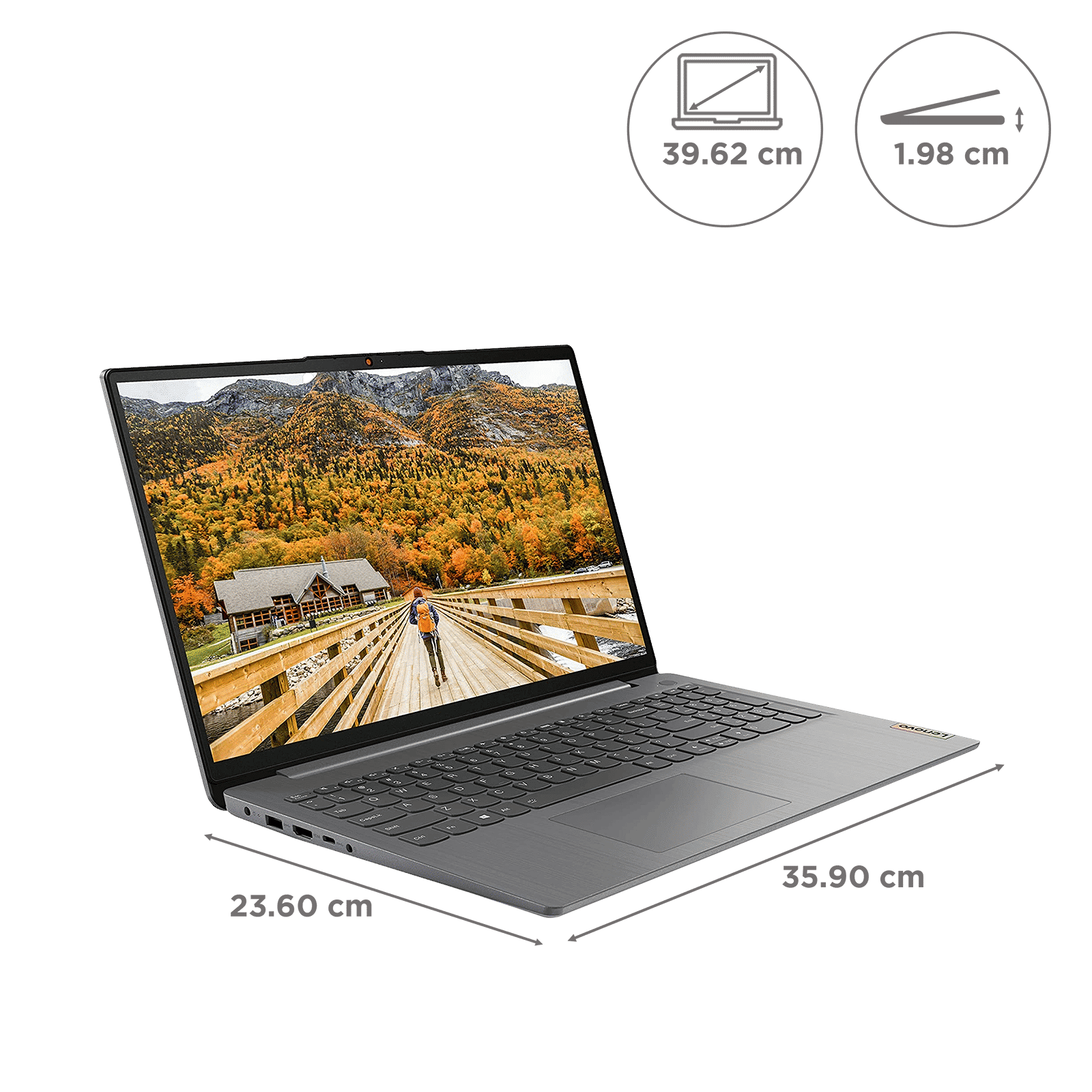 Lenovo IdeaPad 3 15ALC6 AMD Ryzen 5 (15.6 inch, 16GB, 512GB, Windows 11 Home, MS Office 2021, AMD Radeon, Full HD IPS Display, Arctic Grey, 82KU0238IN)_2