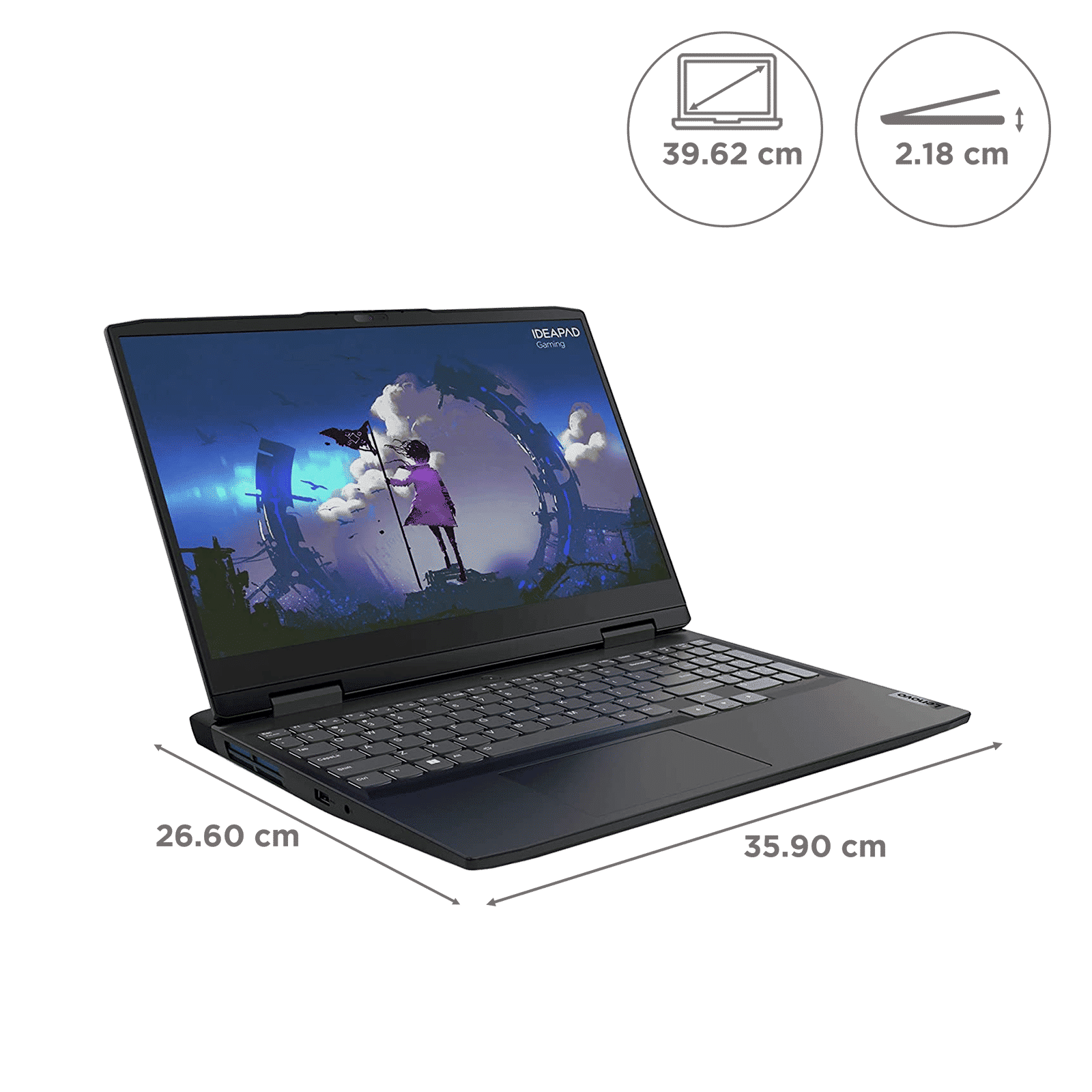 Lenovo IdeaPad Gaming 3 15IAH7 Intel Core i5 12th Gen (15.6 inch, 16GB, 512GB, Windows 11 Home, MS Office 2021, NVIDIA GeForce RTX 3050, Full HD IPS Display, Onyx Grey, 82S900HNIN)_2