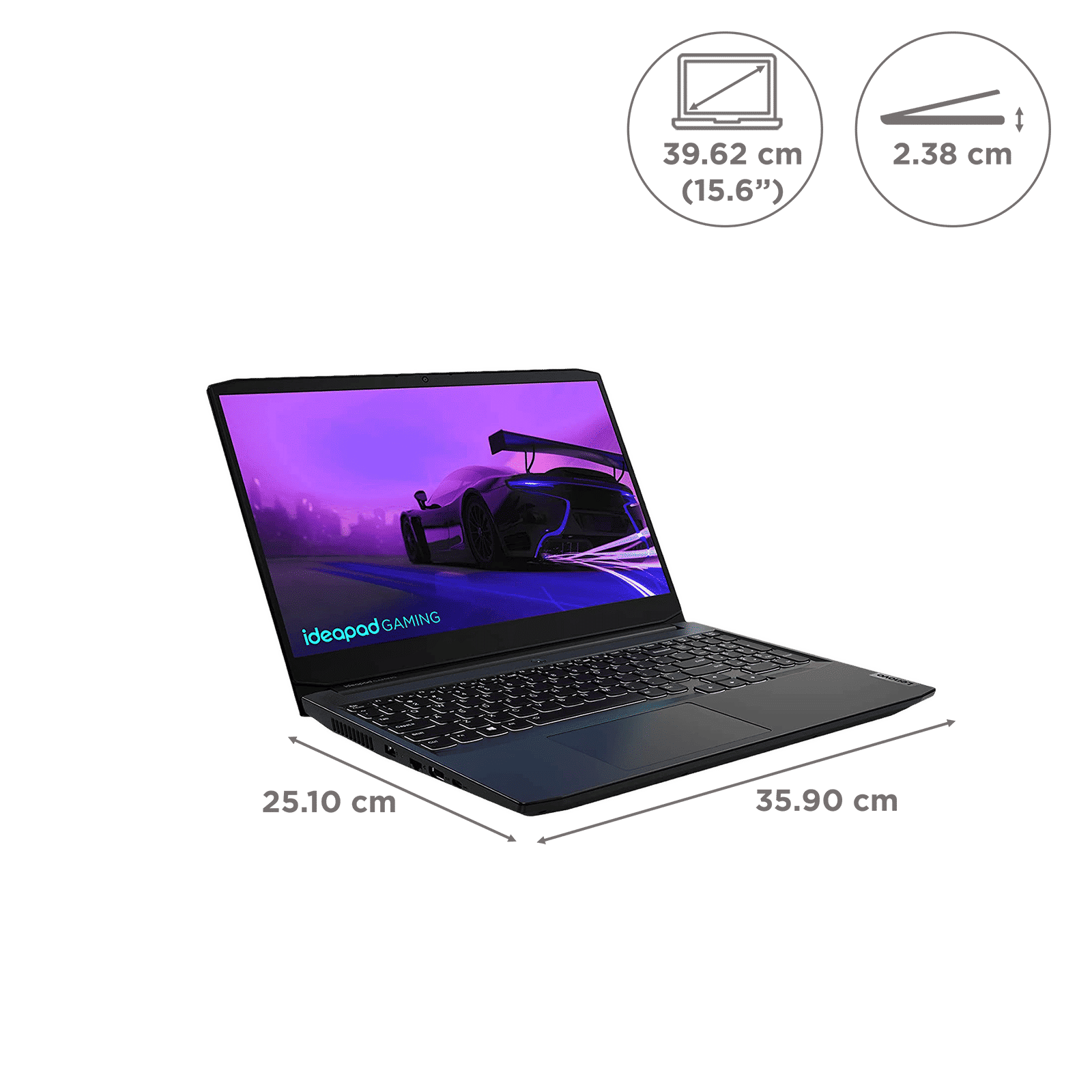 Lenovo IdeaPad Gaming 3 AMD Ryzen 7 (15.6 inch, 16GB, 512GB, Windows 11 Home, MS Office 2021, NVIDIA GeForce RTX 3060, Full HD IPS Display, Shadow Black, 82K201UNIN)_2