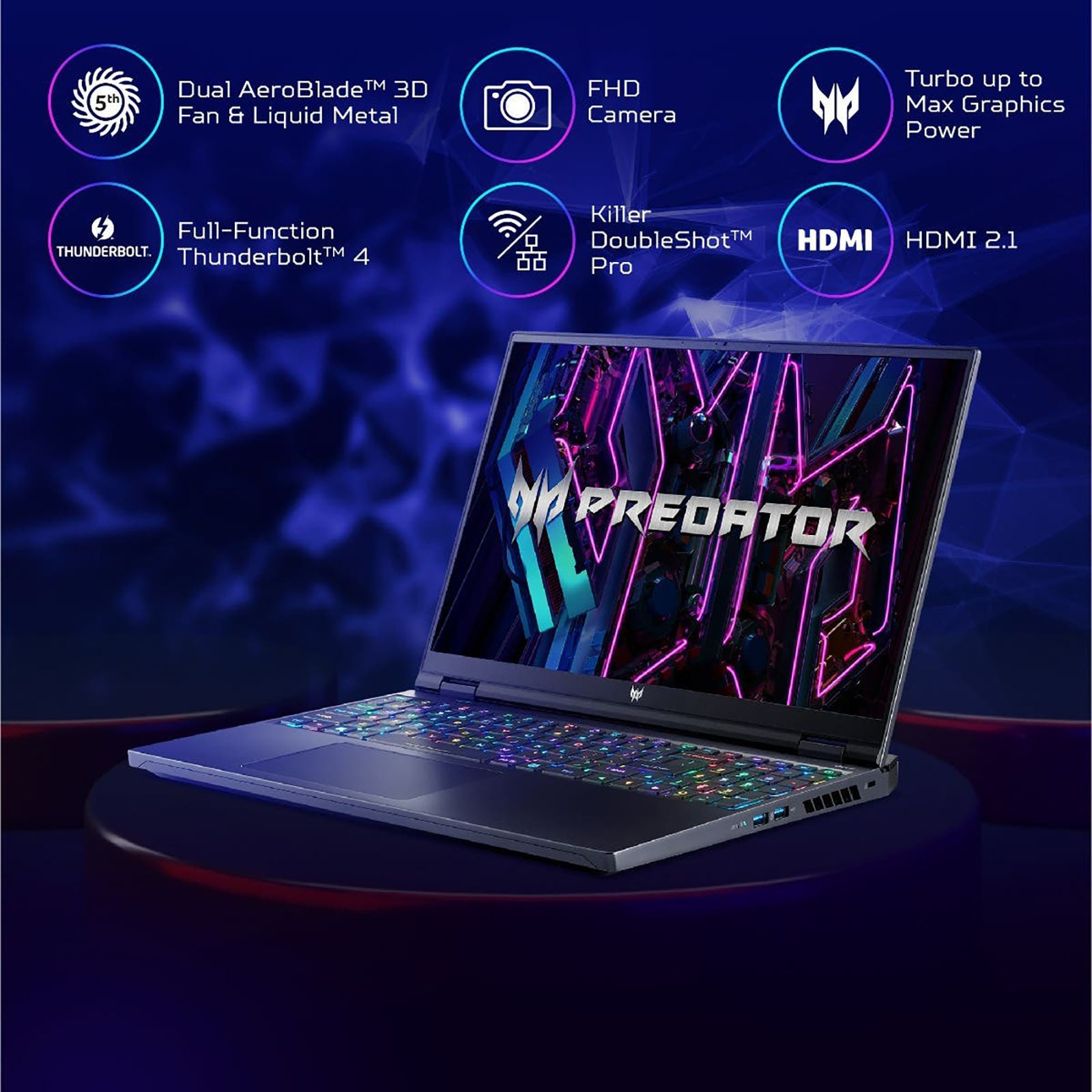 acer Predator Helios 16 Intel Core i9 13th Gen Gaming Laptop (16GB, 1TB SSD, Windows 11, 16 inch WQXGA LED Backlit Display, NVIDIA GeForce RTX 4070, Abyssal Black)_11