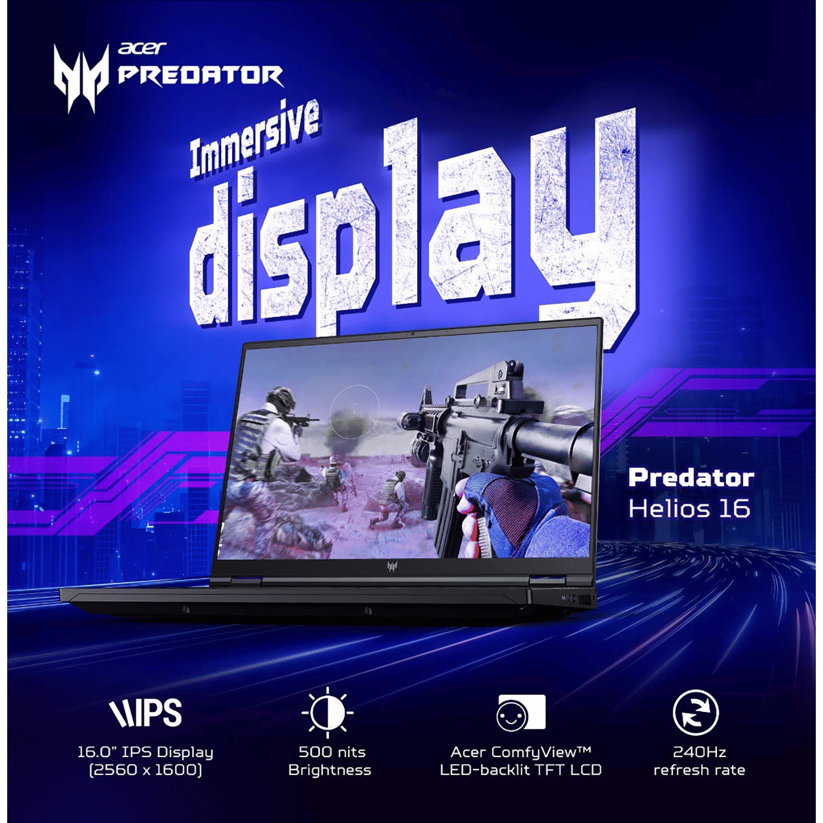 acer Predator Helios 16 Intel Core i9 13th Gen Gaming Laptop (16GB, 1TB SSD, Windows 11, 16 inch WQXGA LED Backlit Display, NVIDIA GeForce RTX 4070, Abyssal Black)_13