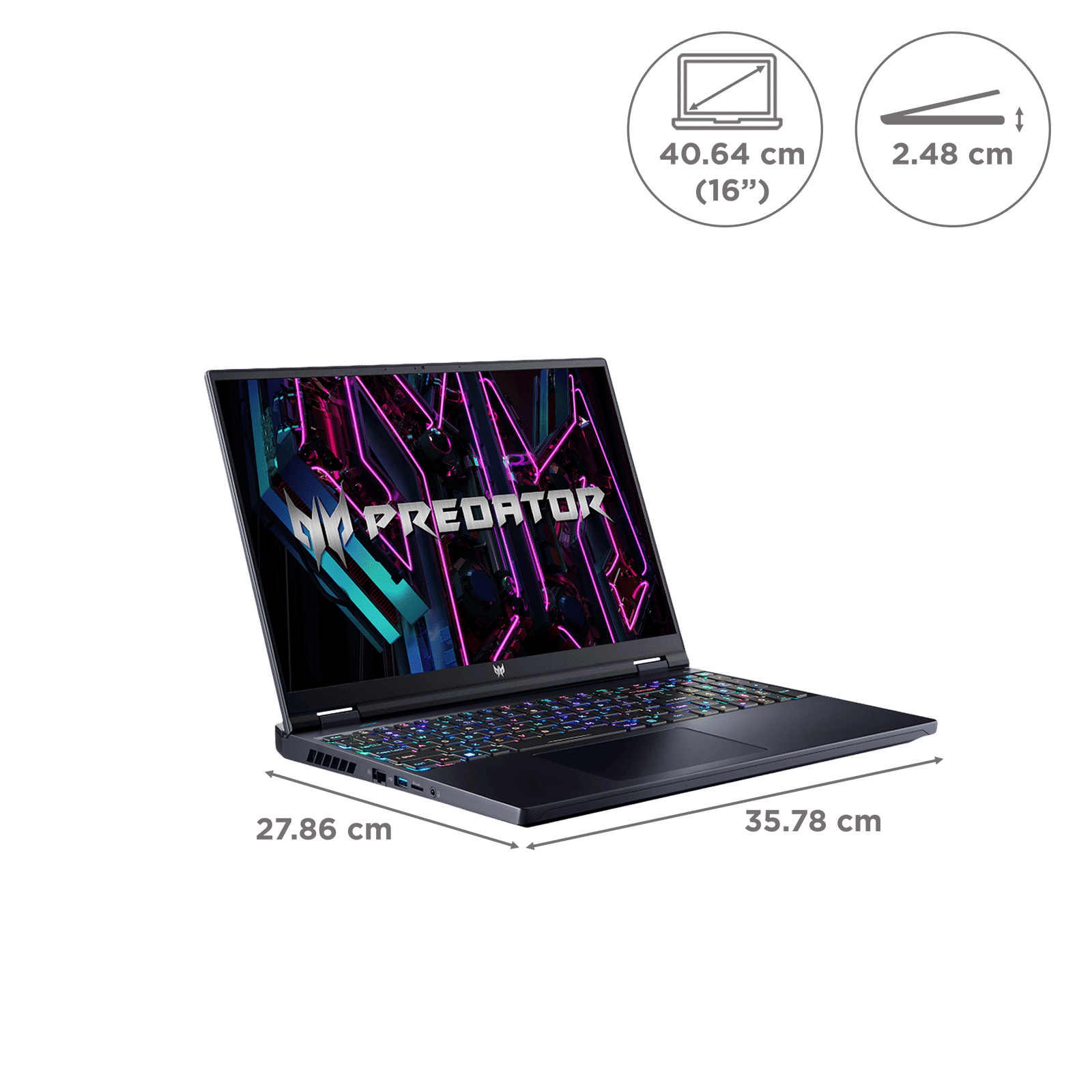 acer Predator Helios 16 Intel Core i9 13th Gen Gaming Laptop (16GB, 1TB SSD, Windows 11, 16 inch WQXGA LED Backlit Display, NVIDIA GeForce RTX 4070, Abyssal Black)_2