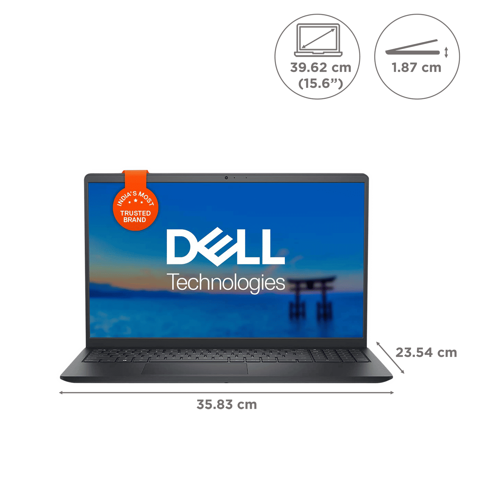 DELL Inspiron 3525 AMD Ryzen 5 5th Gen (15.6 inch, 8GB, 512GB, Windows 11, MS Office 2021, AMD Radeon, FHD Display, Carbon Black, D560926WIN9B)_2