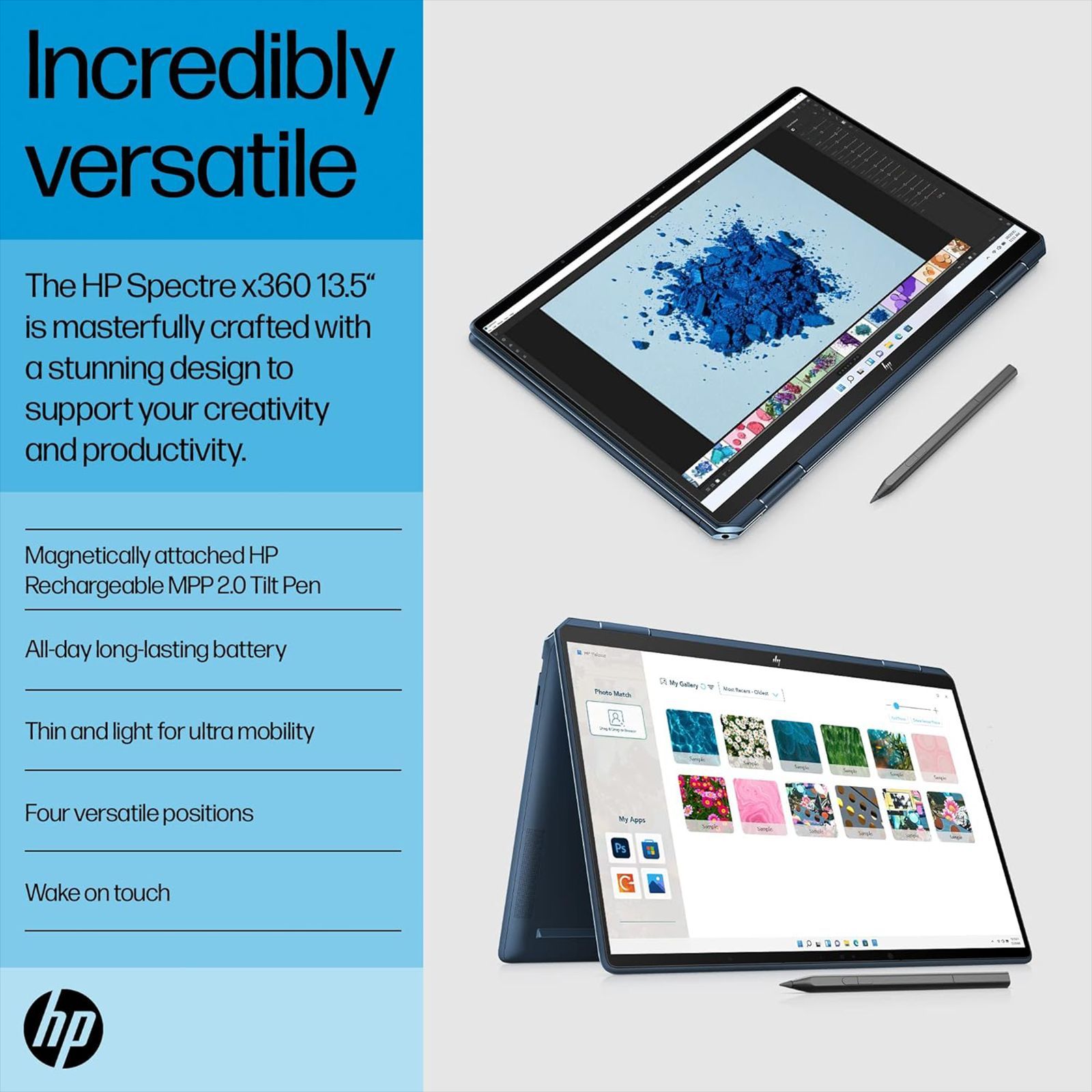 HP Spectre x360 14 Intel Core i7 13th Gen (13.5 inch, 16GB, 1TB, Windows 11, MS Office 2021, Intel Iris X, OLED Display, Nocturne Blue, 7Y6T9PA)_18