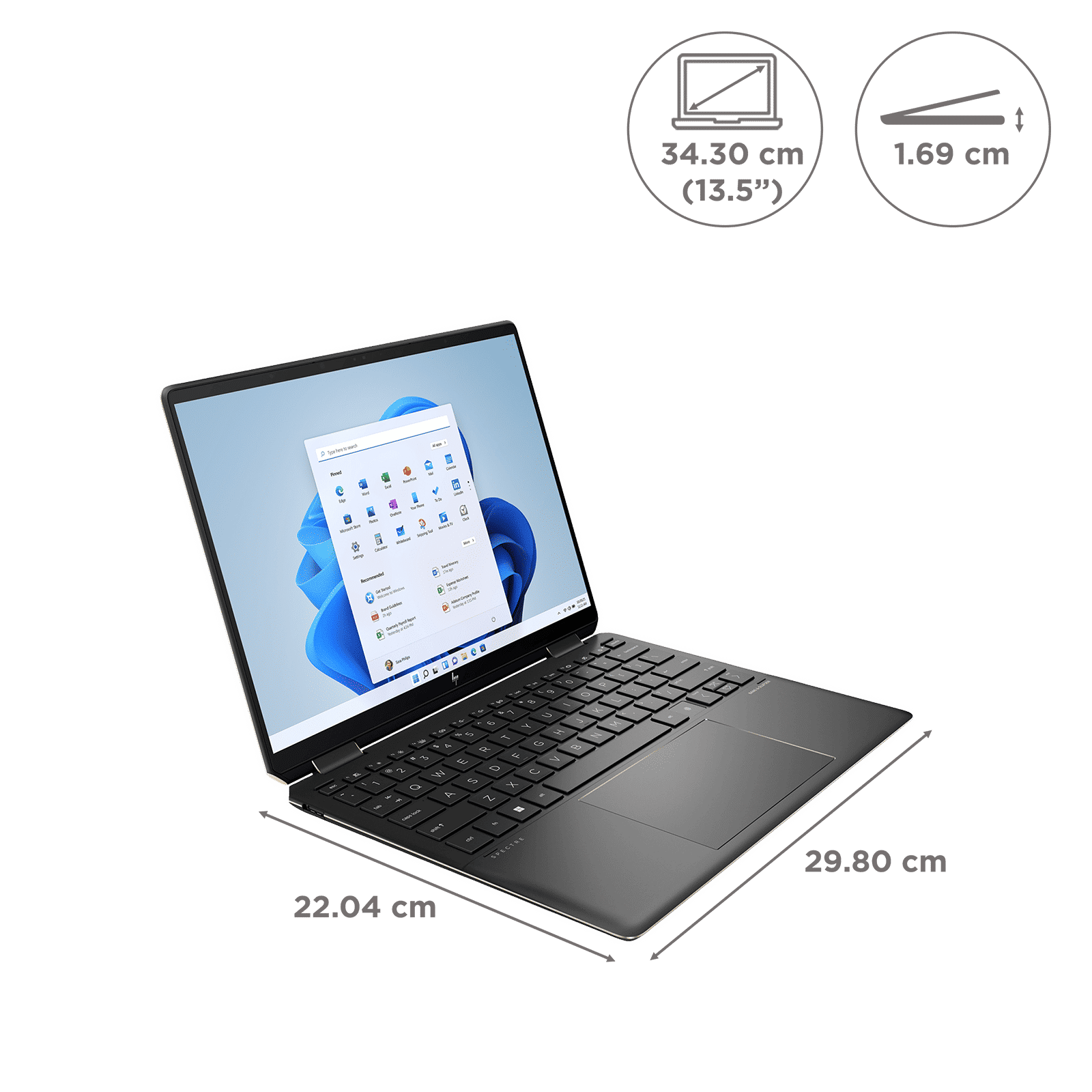 HP Spectre x360 14 Intel Core i7 13th Gen (13.5 inch, 32GB, 1TB, Windows 11, MS Office 2021, Intel Iris X, OLED Display, Nightfall Black, 7Y6U1PA)_2