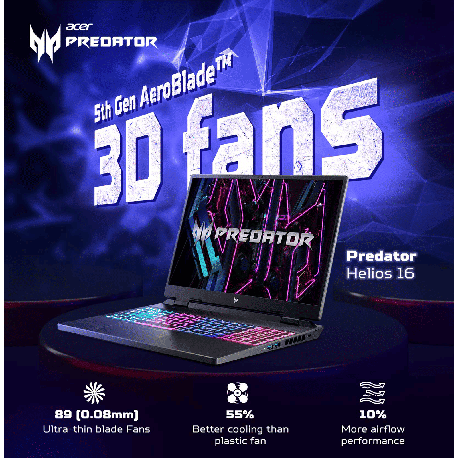 acer Predator Helios Neo 16 PHN16-71-79UJ Intel Core i7 13th Gen Gaming Laptop (16GB, 1TB SSD, Windows 11 Home, 8GB Graphics, 16 inch 165 Hz QHD LED Display, NVIDIA GeForce RTX 4060, Obsidian Black, 2.8 KG)_13