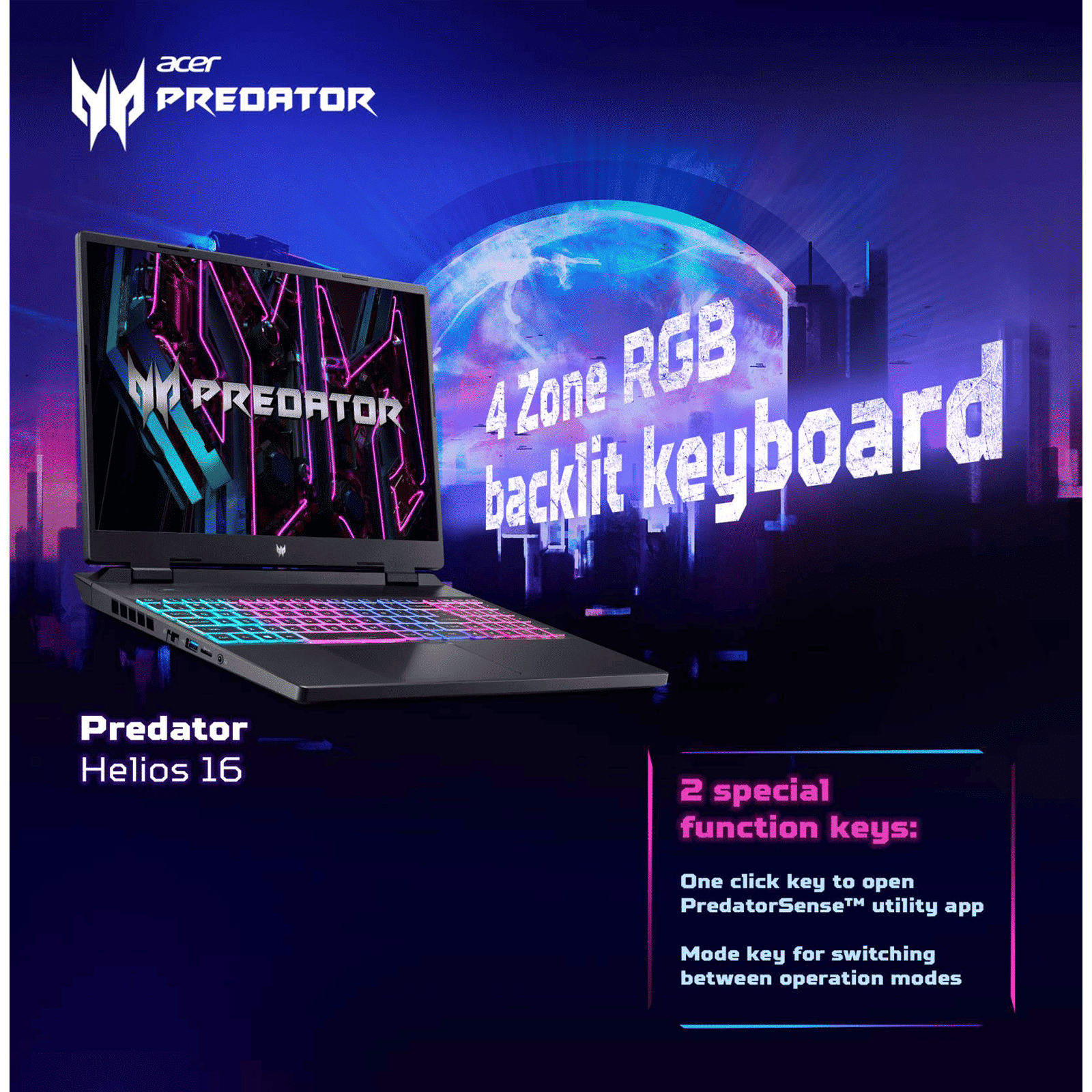 acer Predator Helios Neo 16 PHN16-71-79UJ Intel Core i7 13th Gen Gaming Laptop (16GB, 1TB SSD, Windows 11 Home, 8GB Graphics, 16 inch 165 Hz QHD LED Display, NVIDIA GeForce RTX 4060, Obsidian Black, 2.8 KG)_14