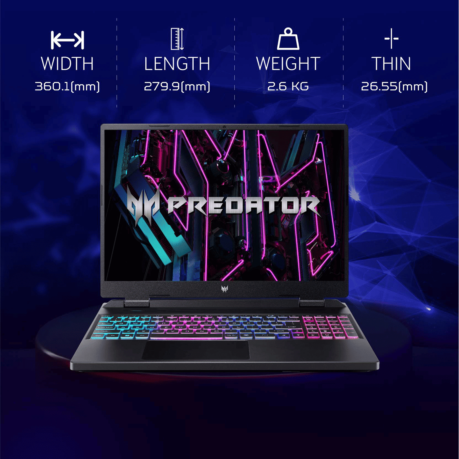acer Predator Helios Neo 16 PHN16-71-79UJ Intel Core i7 13th Gen Gaming Laptop (16GB, 1TB SSD, Windows 11 Home, 8GB Graphics, 16 inch 165 Hz QHD LED Display, NVIDIA GeForce RTX 4060, Obsidian Black, 2.8 KG)_16