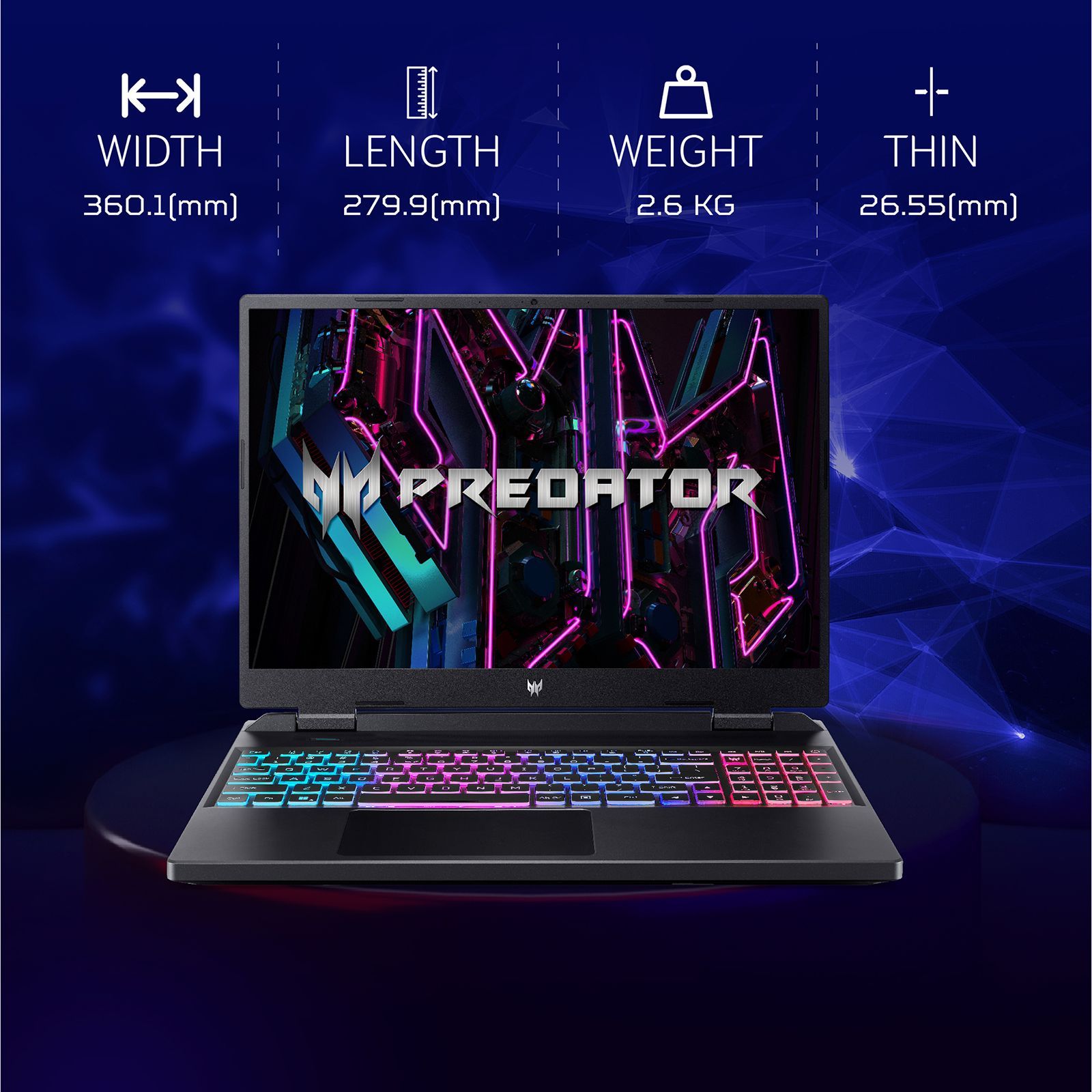 acer 16 Predator Neo Intel Core i5 13th Gen Gaming Laptop (16GB, 512GB SSD, Windows 11 Home, 6GB Graphics, 16 inch 165 Hz QHD LED Backlit Display, NVIDIA GeForce RTX 4050, Obsidian Black, 2.6 KG)_18
