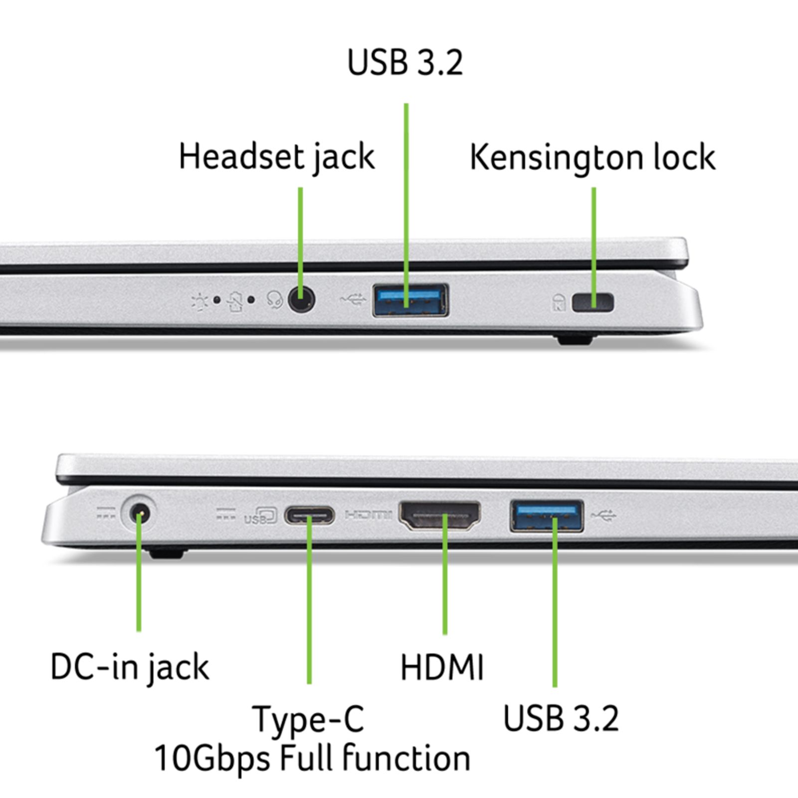 acer Aspire 3 Intel Core i3 Thin and Light Laptop (8GB, 512GB SSD, Windows 11 Home, 14 inch LED Backlit Display, MS Office 2021, Pure Silver, 1.4 KG)_11