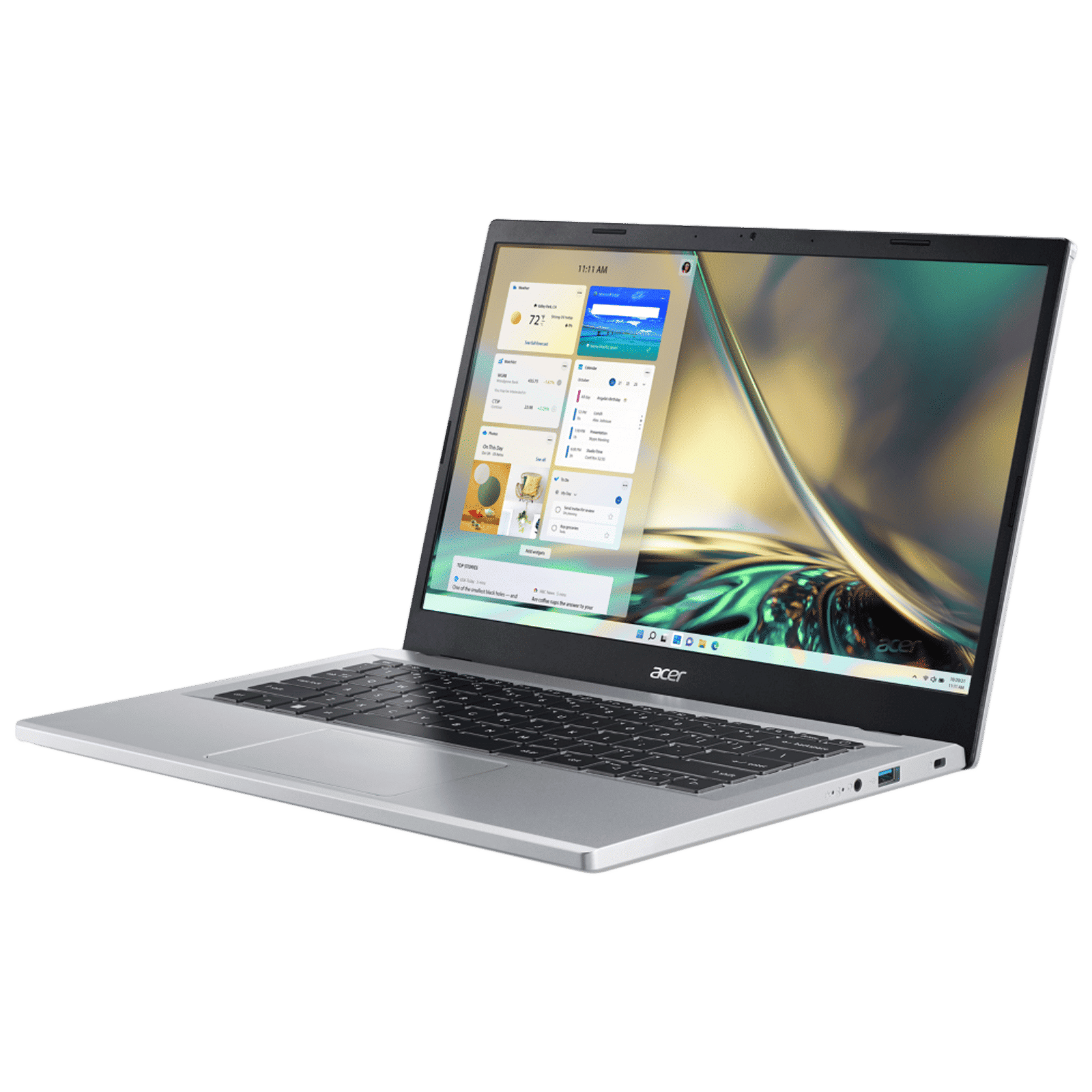 acer Aspire 3 Intel Core i3 Thin and Light Laptop (8GB, 512GB SSD, Windows 11 Home, 14 inch LED Backlit Display, MS Office 2021, Pure Silver, 1.4 KG)_4
