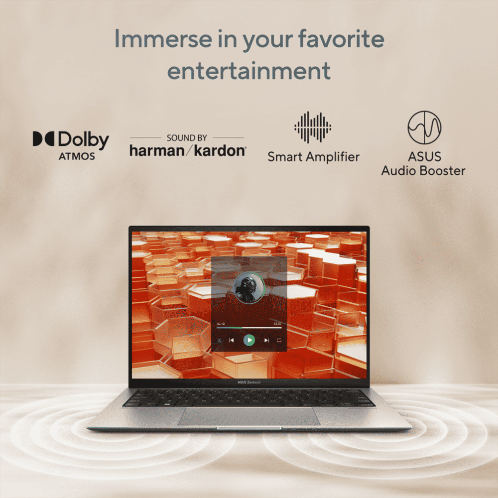 ASUS Zenbook S 13 Intel Core i7 13th Gen (13 inch, 16GB, 1TB, Windows 11, MS Office 2021, Intel Iris Xe Graphics, OLED Display, Basalt Grey, UX5304VA-NQ742WS)_13