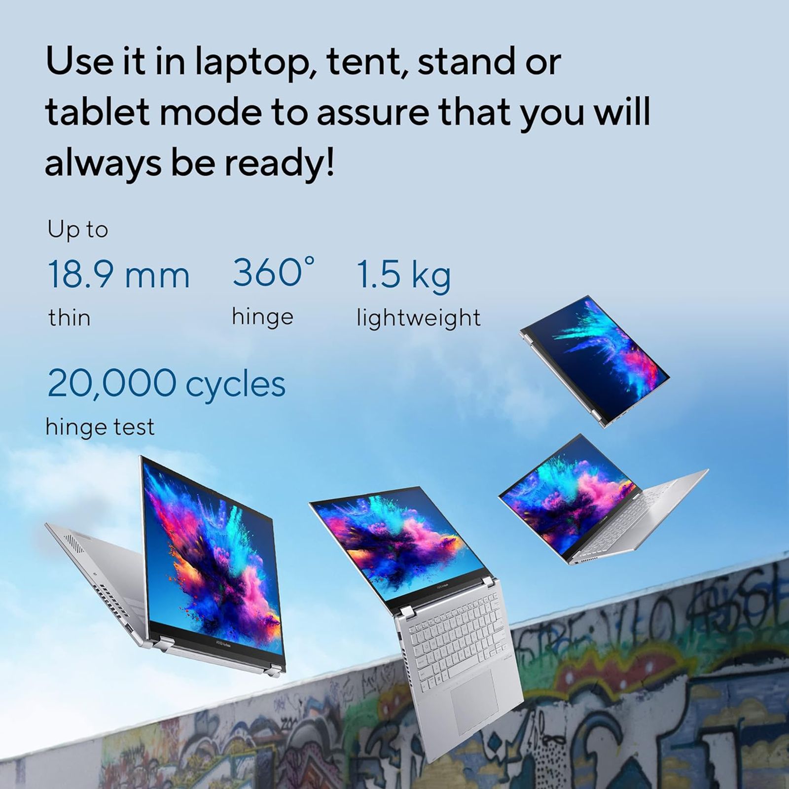 ASUS Vivobook S 14 Flip Intel Core i5 13th Gen Touchscreen Thin and Light Laptop (16GB, 512GB SSD, Windows 11 Home, 14 inch LED Backlight Display, MS Office 2021, Cool Silver, 1.5 KG)_18