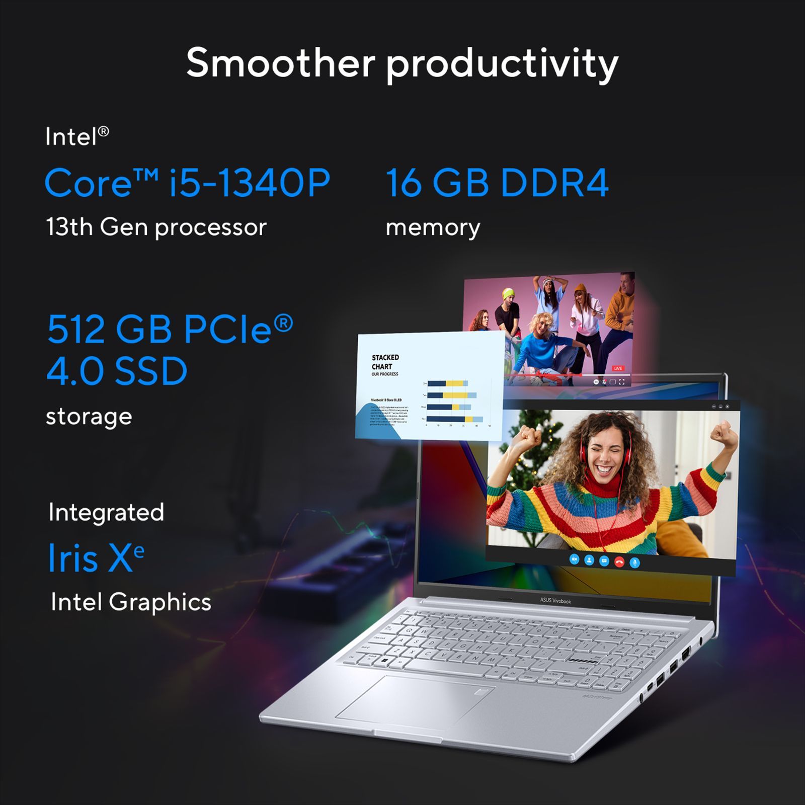 ASUS Vivobook 15X Intel Core i5 13th Gen Thin and Light Laptop (16GB, 512GB SSD, Windows 11 Home, 15.6 inch Full HD OLED Display, MS Office 2021, Cool Silver, 1.6 KG) ASUS Vivobook 15X Intel Core i5 13th Gen Thin and Light Laptop (16GB, 512GB SSD, Windows 11 Home, 15.6 inch Full HD OLED Display, MS Office 2021, Cool Silver, 1.6 KG)_12