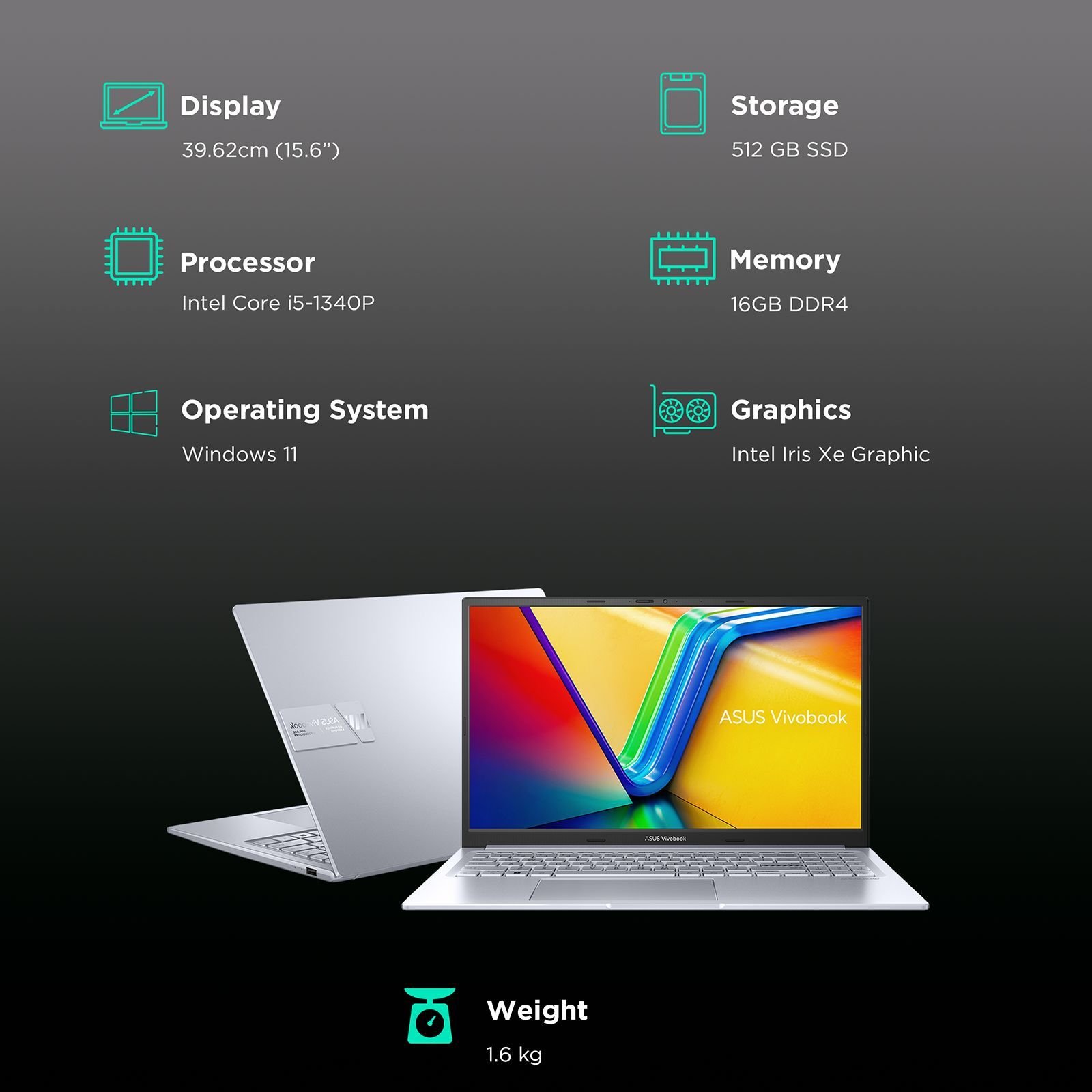 ASUS Vivobook 15X Intel Core i5 13th Gen Thin and Light Laptop (16GB, 512GB SSD, Windows 11 Home, 15.6 inch Full HD OLED Display, MS Office 2021, Cool Silver, 1.6 KG) ASUS Vivobook 15X Intel Core i5 13th Gen Thin and Light Laptop (16GB, 512GB SSD, Windows 11 Home, 15.6 inch Full HD OLED Display, MS Office 2021, Cool Silver, 1.6 KG)_3