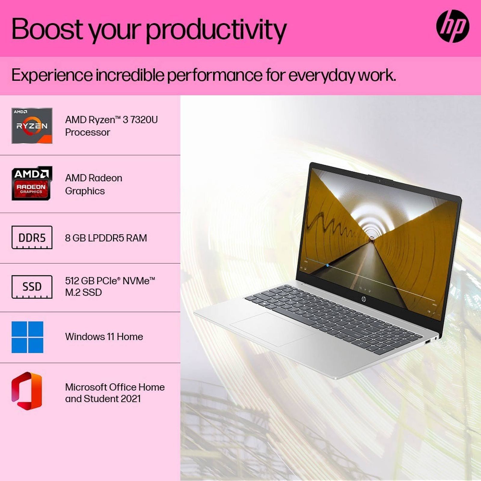 HP 15-fc0026AU AMD Ryen 3 Thin and Light Laptop (8GB, 512GB SSD, Windows 11 Home, 15.6 inch FHD Display, MS Office 2021, Natural Silver, 1.75 KG) HP 15-fc0026AU AMD Ryen 3 Thin and Light Laptop (8GB, 512GB SSD, Windows 11 Home, 15.6 inch FHD Display, MS Office 2021, Natural Silver, 1.75 KG)_17