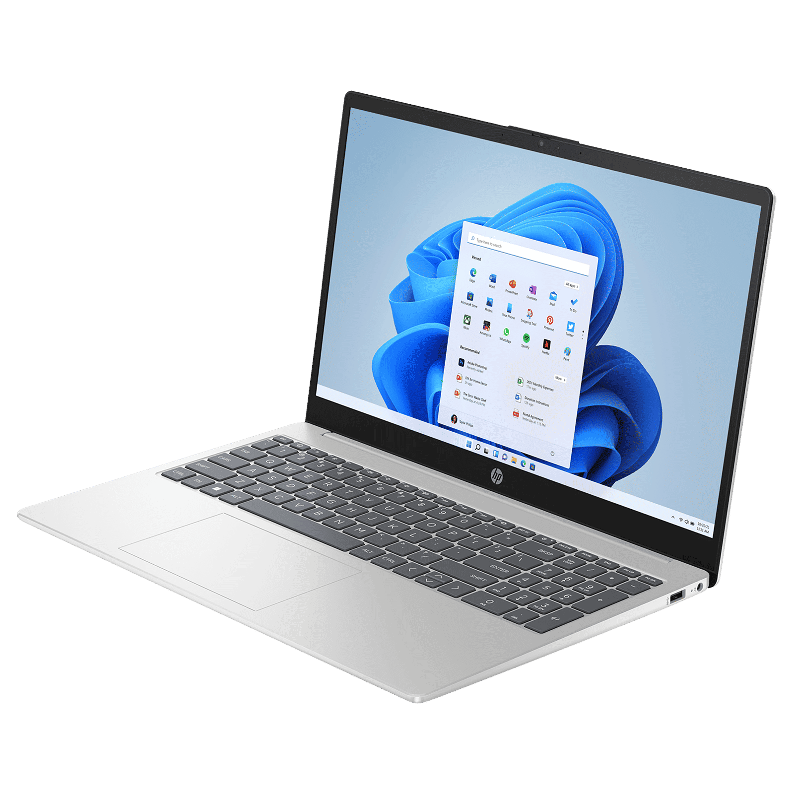HP 15-fc0026AU AMD Ryen 3 Thin and Light Laptop (8GB, 512GB SSD, Windows 11 Home, 15.6 inch FHD Display, MS Office 2021, Natural Silver, 1.75 KG) HP 15-fc0026AU AMD Ryen 3 Thin and Light Laptop (8GB, 512GB SSD, Windows 11 Home, 15.6 inch FHD Display, MS Office 2021, Natural Silver, 1.75 KG)_4