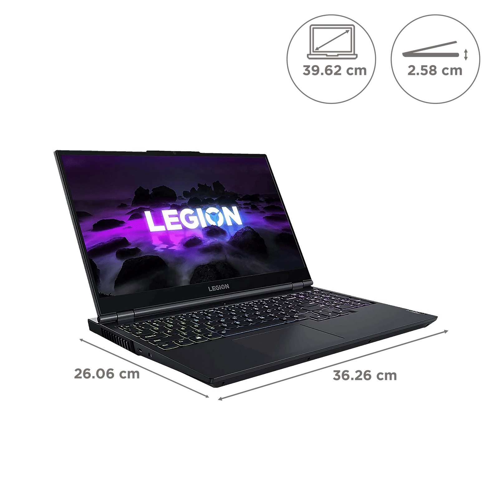 Lenovo Legion 5 15ACH6 AMD Ryzen 7 (15.6 inch, 16GB, 512GB, Windows 11, MS Office 2021, NVIDIA GeForce RTX 3050, FHD IPS Display, Phantom Blue, Shadow Black, 82JW00PBIN)_2