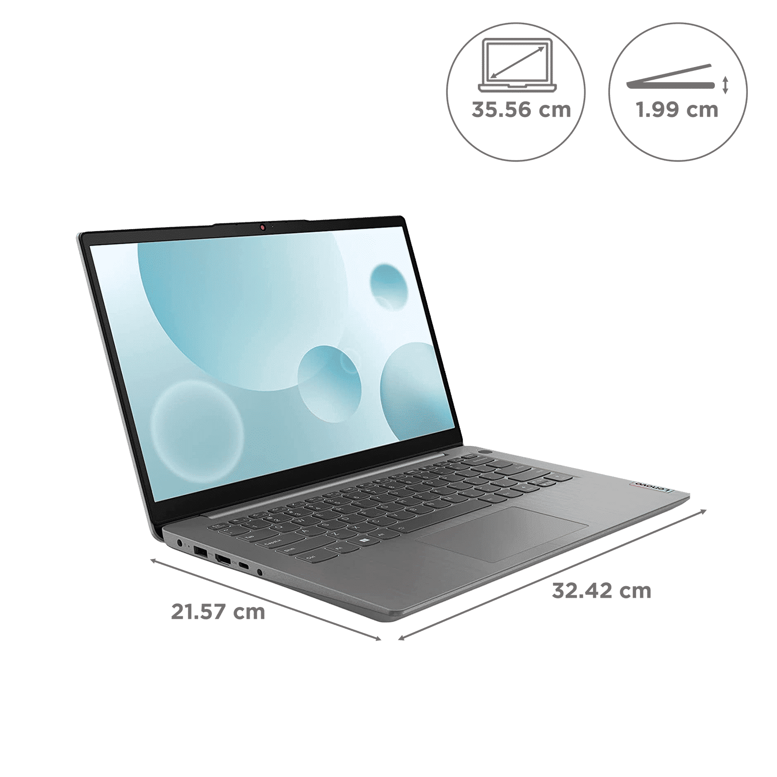 Lenovo IdeaPad Slim 3 14IAU7 Intel Core i3 12th Gen (14 inch, 8GB, 512GB, Windows 11, MS Office 2021, Intel UHD, FHD IPS Display, Arctic Grey, 82RJ0040IN)_2