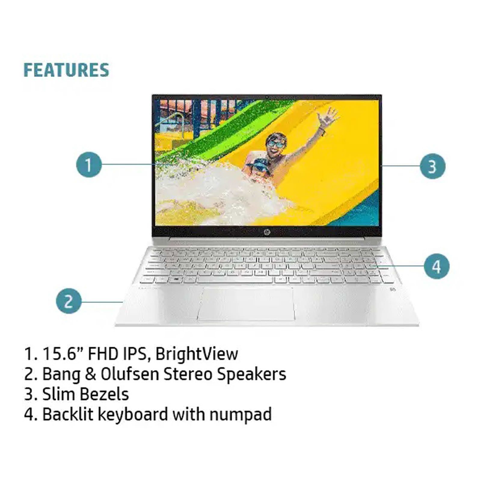 HP Pavilion 15-eh2050AU AMD Ryzen 5 (15 inch, 8GB, 512GB, Windows 11, MS Office 2021, AMD Radeon Graphics, Full HD Display, Natural Silver, 7Z1H8PA)_10