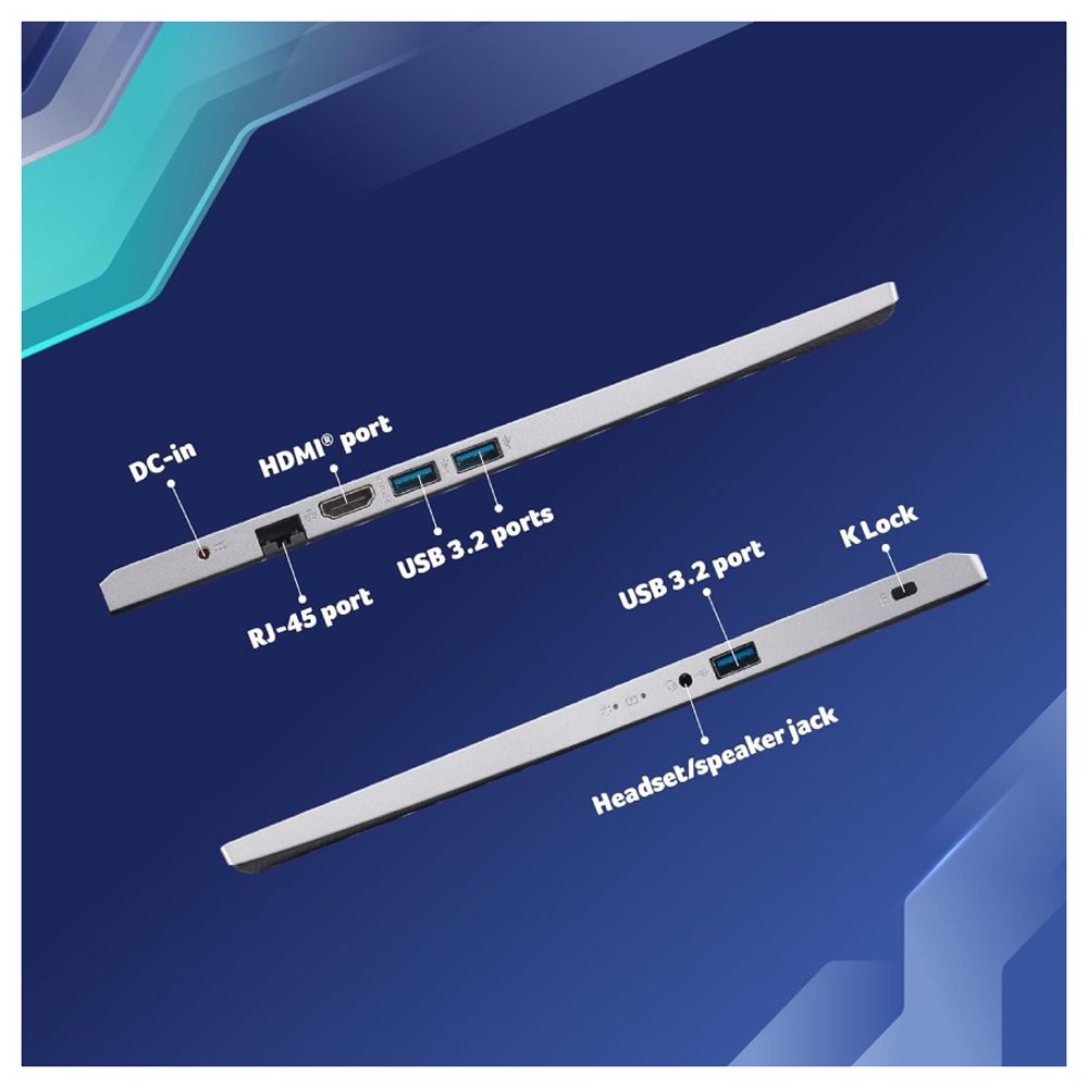 acer Aspire 3 Intel Core i3 12th Gen Laptop (8GB, 512GB SSD, Windows 11 Home, 15.6 inch LED Backlit Display, MS Office 2021, Silver, 1.78 KG)_12