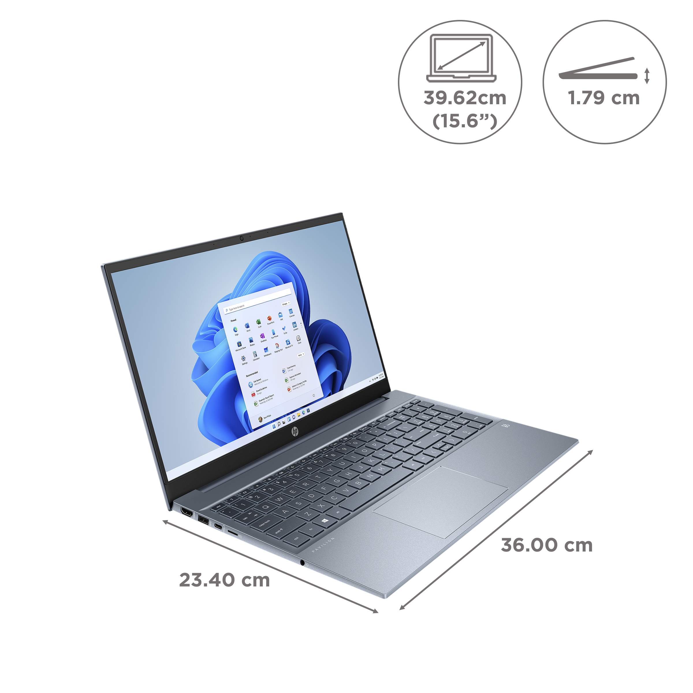 HP Pavilion 15-eg3081TU Intel Core i5 13th Gen (15.6 inch, 16GB, 512GB, Windows 11 Home, MS Office 2021, Intel Iris Xe, Full HD IPS Display, Fog Blue, 875N6PA)_2