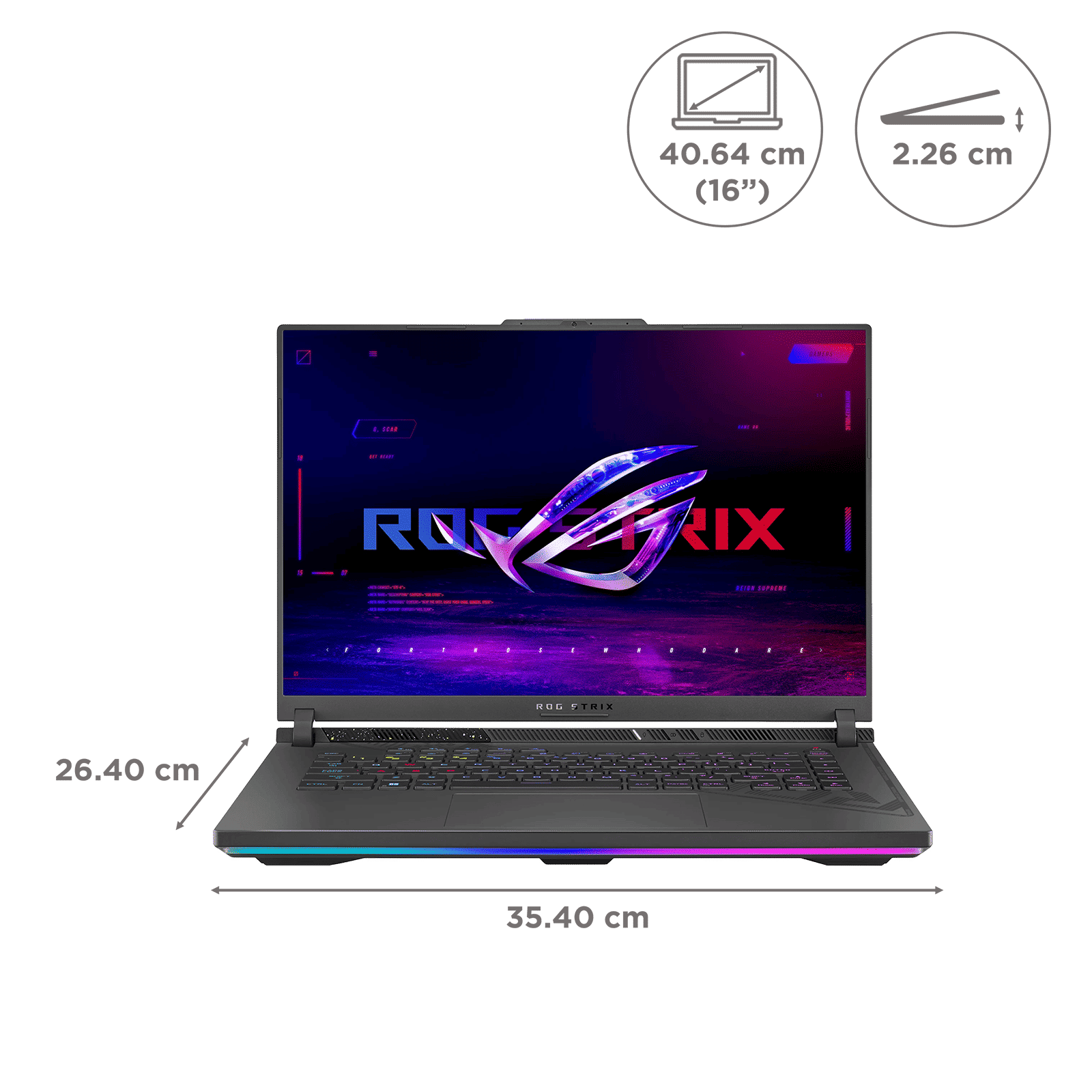 ASUS ROG Strix G16 G614JI-N4151WS Intel Core i9 Laptop (16GB, 1TB SSD, Windows 11 Home, 8GB GDDR6, 16 inch QHD Plus IPS Display, MS Office 2021 And McAfee, Volt Green, 2.5 Kg)_2
