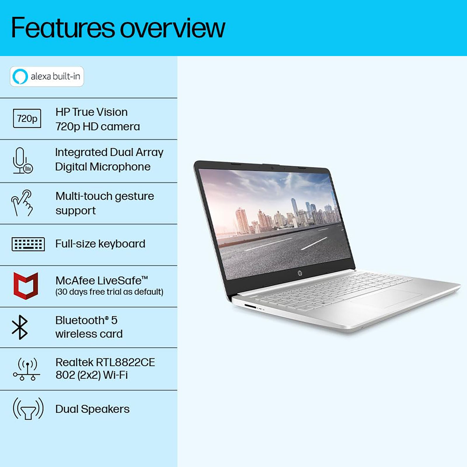 HP 14s-dr3003TU Intel Pentium Silver (14 inch, 8GB, 512GB, Windows 11 Home, MS Office 2021, Intel UHD Graphics, HD Display, Natural Silver, 832T7PA)_13