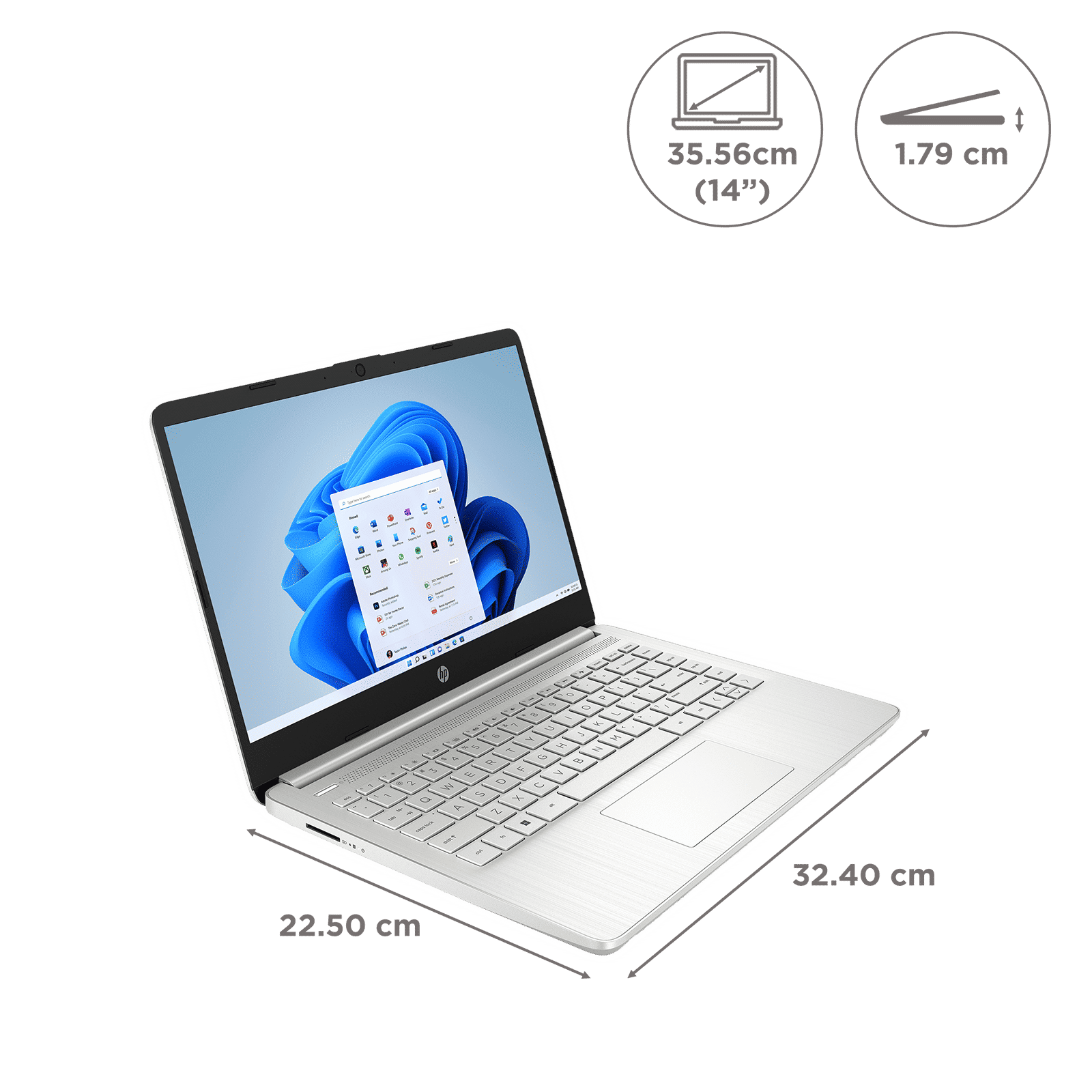 HP 14s-dr3003TU Intel Pentium Silver (14 inch, 8GB, 512GB, Windows 11 Home, MS Office 2021, Intel UHD Graphics, HD Display, Natural Silver, 832T7PA)_2