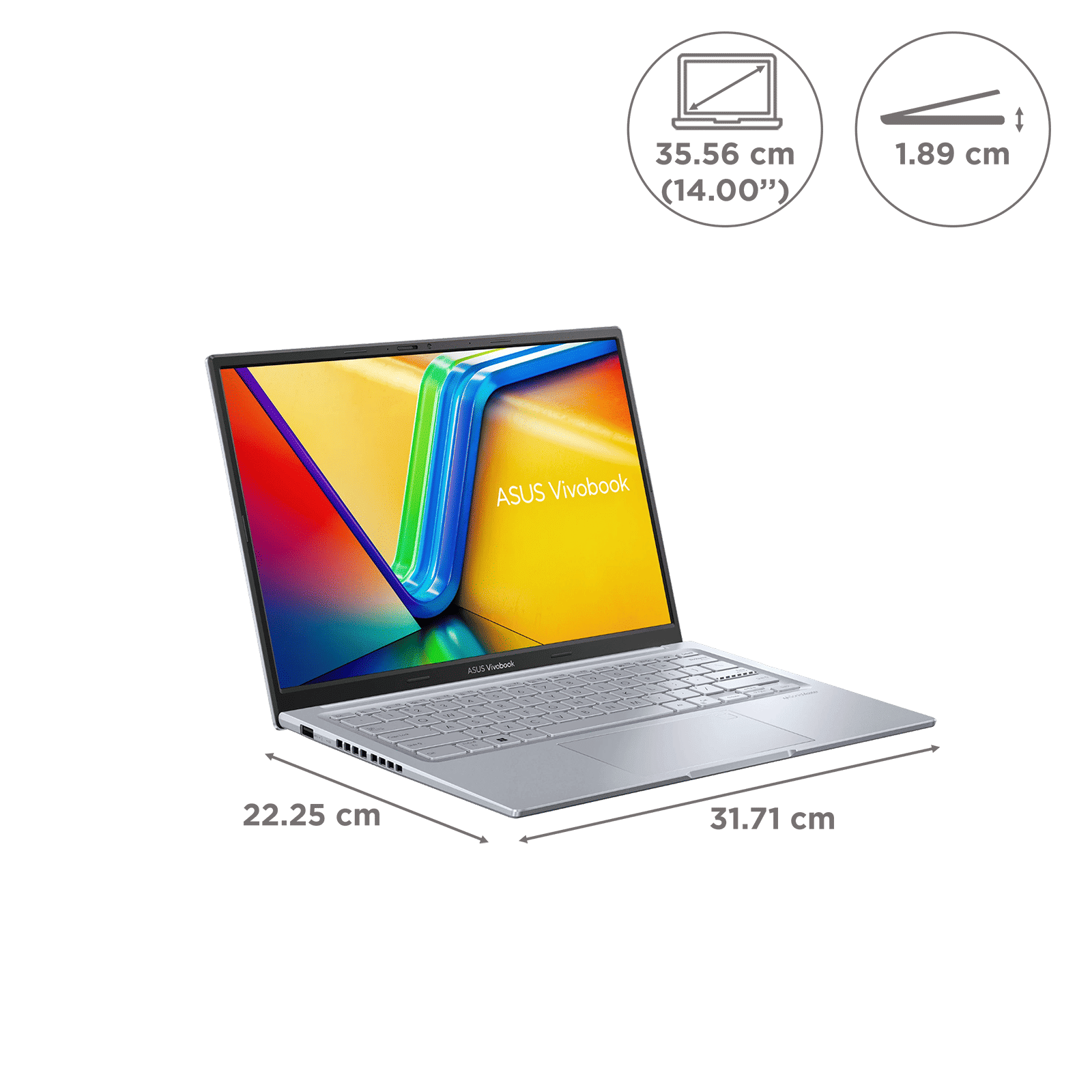 ASUS Vivobook 14X Intel Core i5 12th Gen Laptop (16GB, 512GB SSD, Windows 11 Home, 4GB GDDR6, 14 inch WUXGA IPS Display, MS Office 2021, Cool Silver, 1.4 Kg)_2
