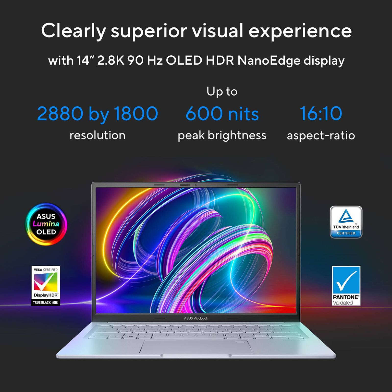 ASUS Vivobook 14X Intel Core i5 13th Gen (14 inch, 16GB, 512GB, Windows 11 Home, MS Office 2021, NVIDIA GeForce RTX 3050, OLED Display, Cool Silver, K3405VCB-KM542WS) ASUS Vivobook 14X Intel Core i5 13th Gen (14 inch, 16GB, 512GB, Windows 11 Home, MS Office 2021, NVIDIA GeForce RTX 3050, OLED Display, Cool Silver, K3405VCB-KM542WS)_11