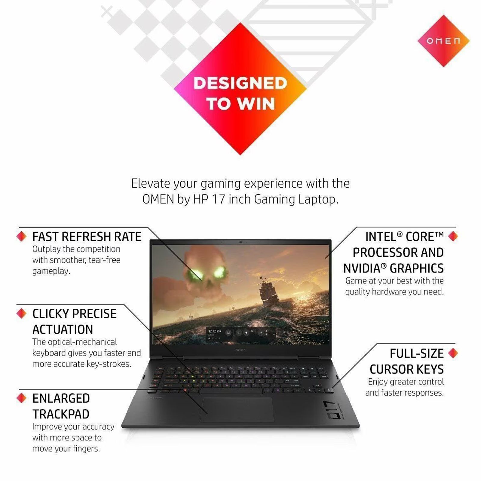HP OMEN Intel Core i9 13th Gen (17.3 inch, 32GB, 1TB, Windows 11 Home, MS Office 2021, NVIDIA GeForce RTX 4080, QHD IPS Display, Shadow Black, 7K4J9PA)_10