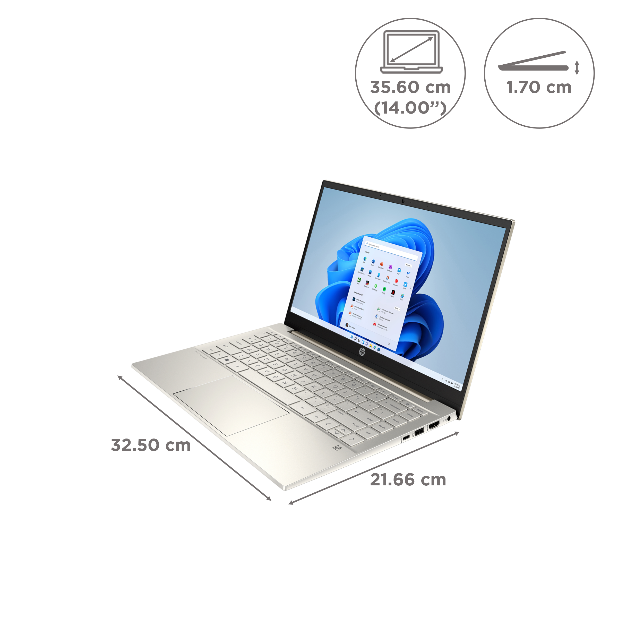 HP Pavilion 14-dv1043TU Intel Core i5 11th Gen (14 inch, 8GB, 512GB, Windows 11, MS Office 2021, Intel Iris Xe, FHD IPS Display, Warm Gold, 875Q1PA) HP Pavilion 14-dv1043TU Intel Core i5 11th Gen (14 inch, 8GB, 512GB, Windows 11, MS Office 2021, Intel Iris Xe, FHD IPS Display, Warm Gold, 875Q1PA)_2