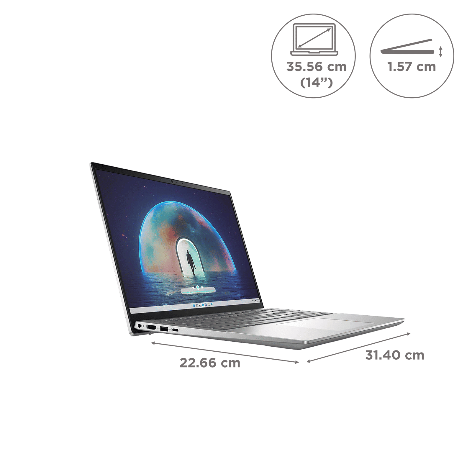 DELL Inspiron 5430 Intel Core i5 13th Gen (14 inch, 8GB, 512GB, Windows 11, MS Office 2021, Intel Iris Xe, Full HD Plus Display, Platinum Silver, IN5430YXVW9M01ORS1)_2