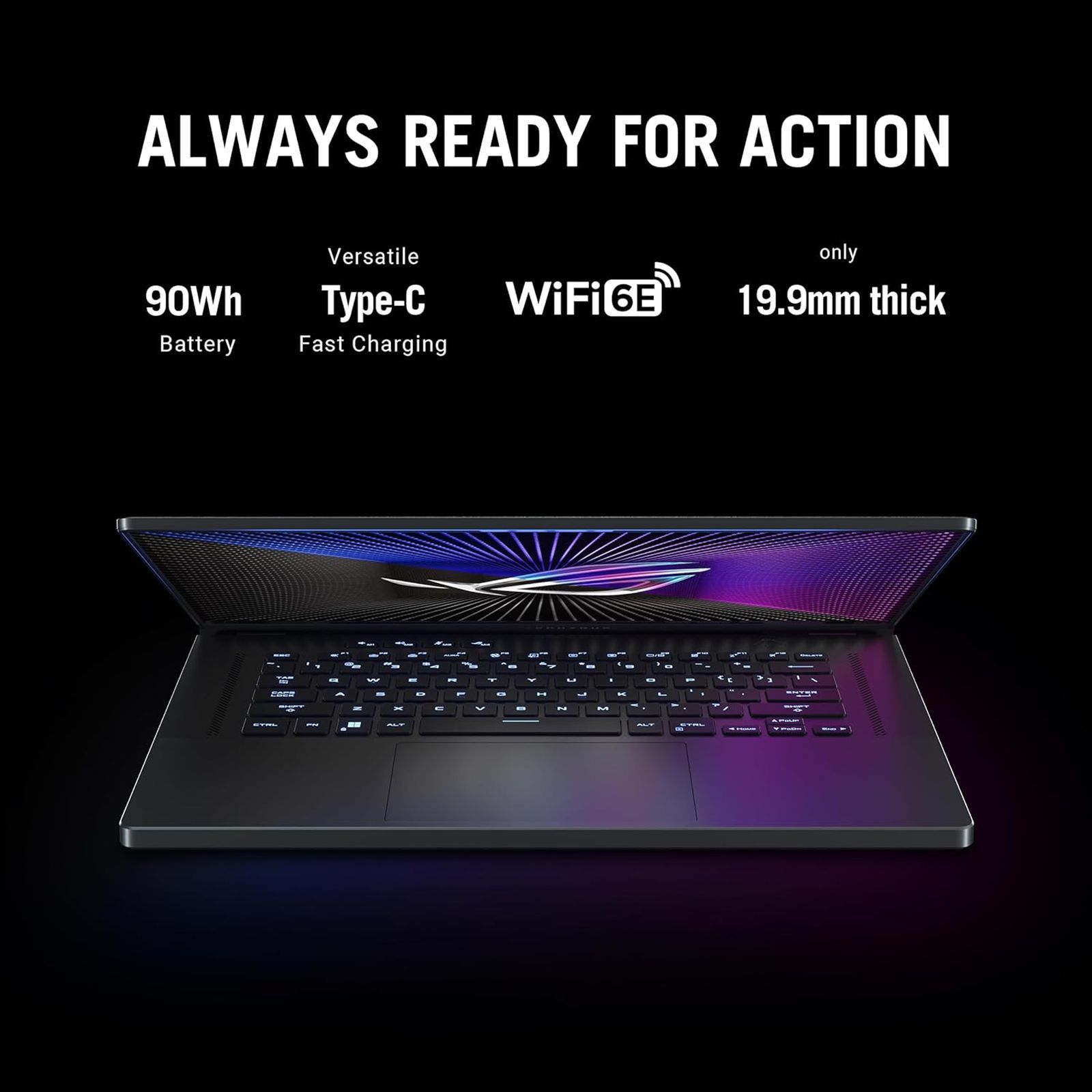 ASUS ROG Zephyrus G16 GU603VU-N4051WS Intel Core i9 13th Gen (16 inch, 16GB, 1TB, Windows 11 Home, MS Office 2021, NVIDIA GeForce RTX 4050, QHD Plus IPS Display, Eclipse Gray, 90NR0DA3-M003M0)_16