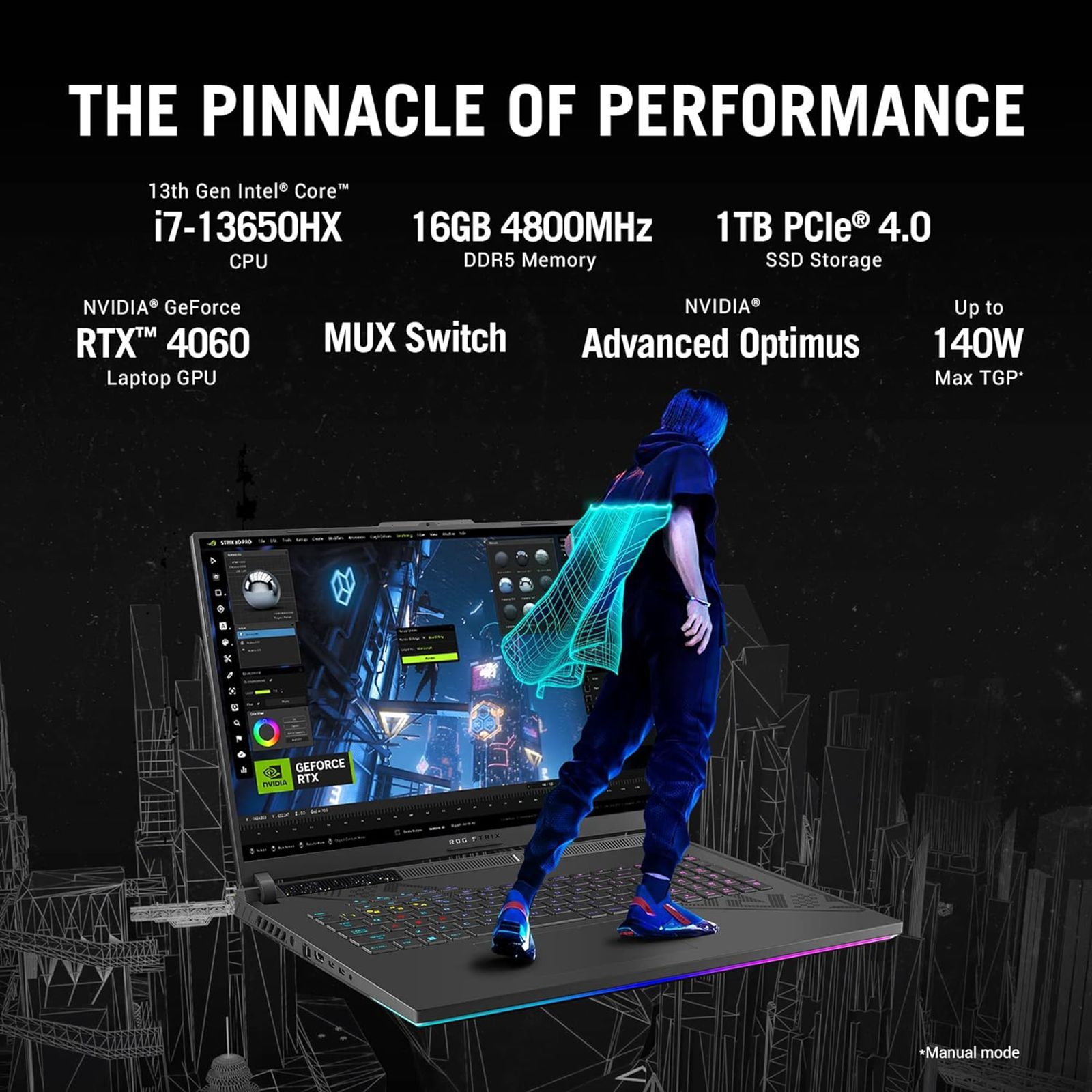 ASUS ROG Strix G18 G814JV-N5064WS Intel Core i7 13th Gen (18 inch, 16GB, 1TB, Windows 11 Home, MS Office 2021, NVIDIA GeForce RTX 4060, FHD Plus IPS Display, Volt Green, 90NR0CM2-M003U0)_9