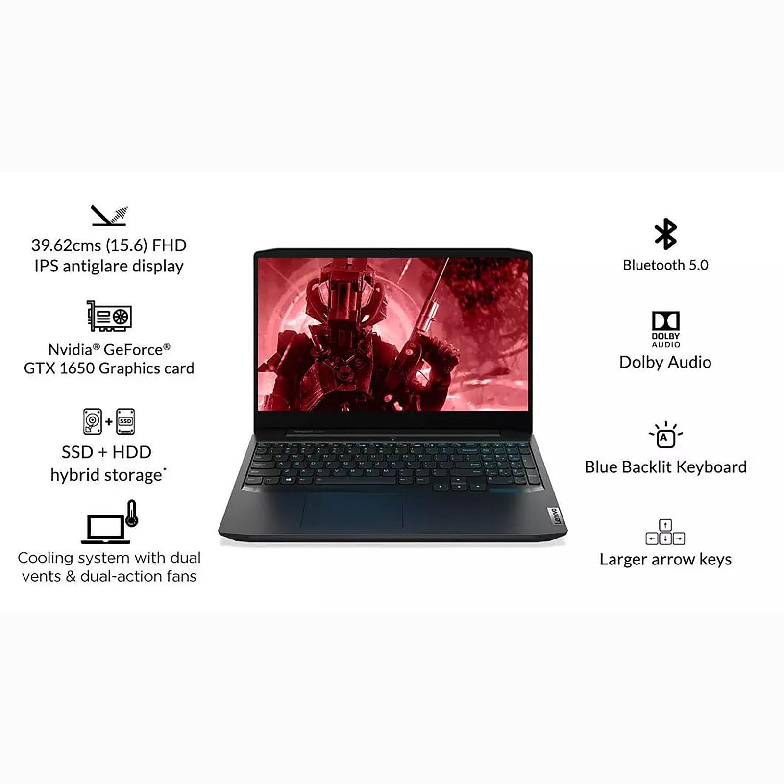 Lenovo IdeaPad Gaming 3 15IHU6 Intel Core i5 11th Gen (15.6 inch, 8GB, 512GB, Windows 11 Home, MS Office 2021, NVIDIA GeForce GTX 1650, FHD IPS Display, Shadow Black, 82K101LFIN)_15