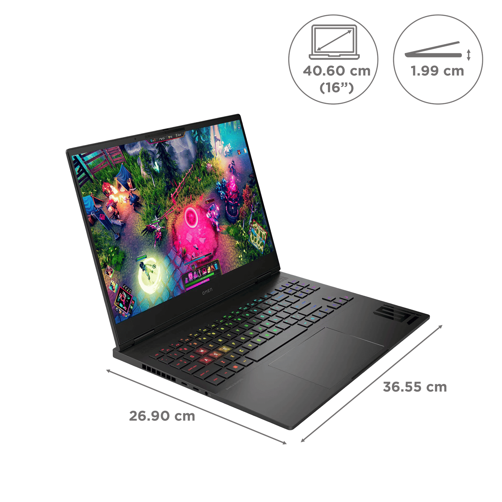 HP OMEN 16-u005TX Intel Core i7 13th Gen (16 inch, 16GB, 1TB, Windows 11 Home, MS Office 2021, NVIDIA GeForce RTX 4070, WQXGA IPS Display, Shadow Black, 834T6PA)_2