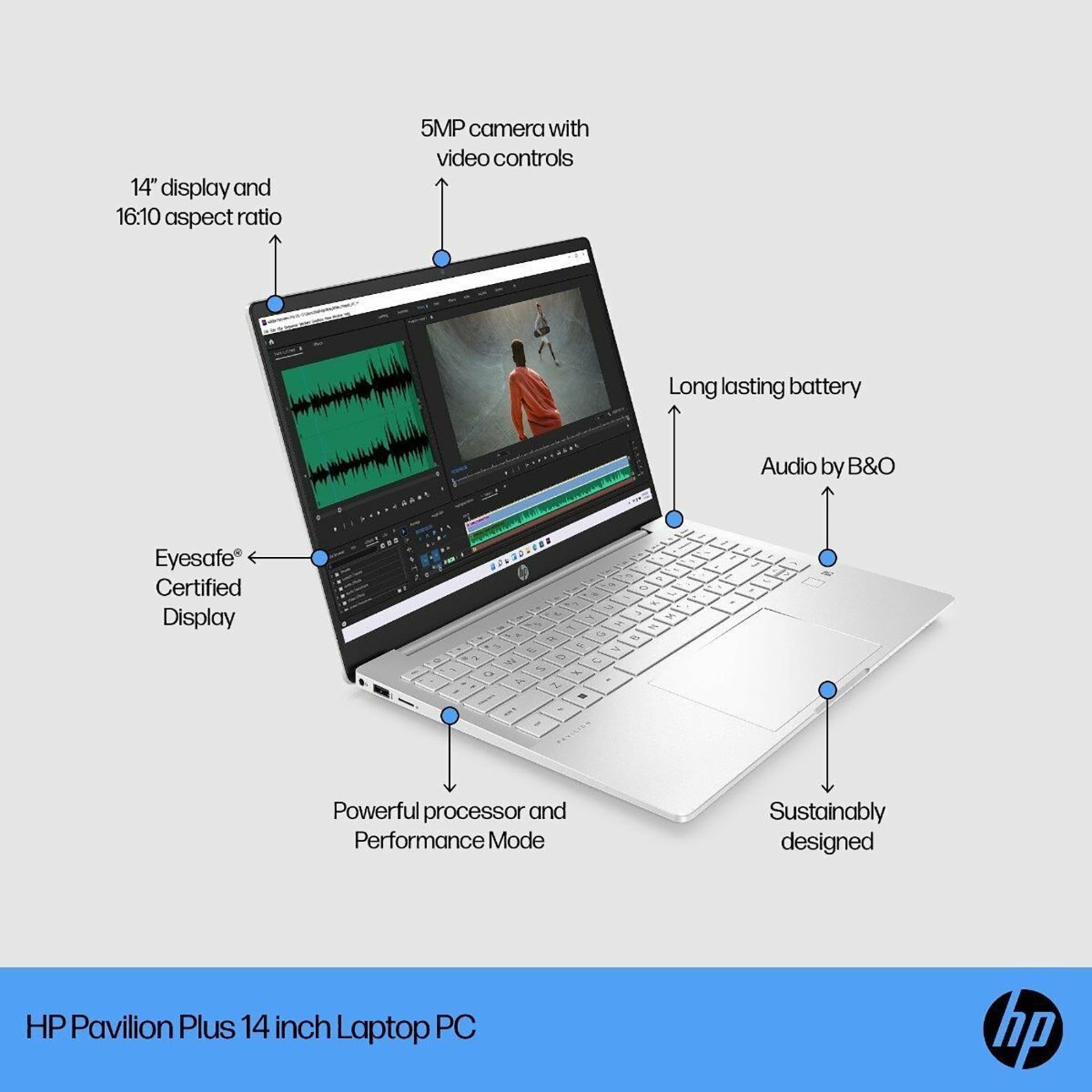 HP Pavilion Plus 14-eh1022TU Intel Core i5 13th Gen (14 inch, 16GB, 512GB, Windows 11 Home, MS Office 2021, Intel Iris Xe, IPS Display, Natural Silver, 81B19PA)_11